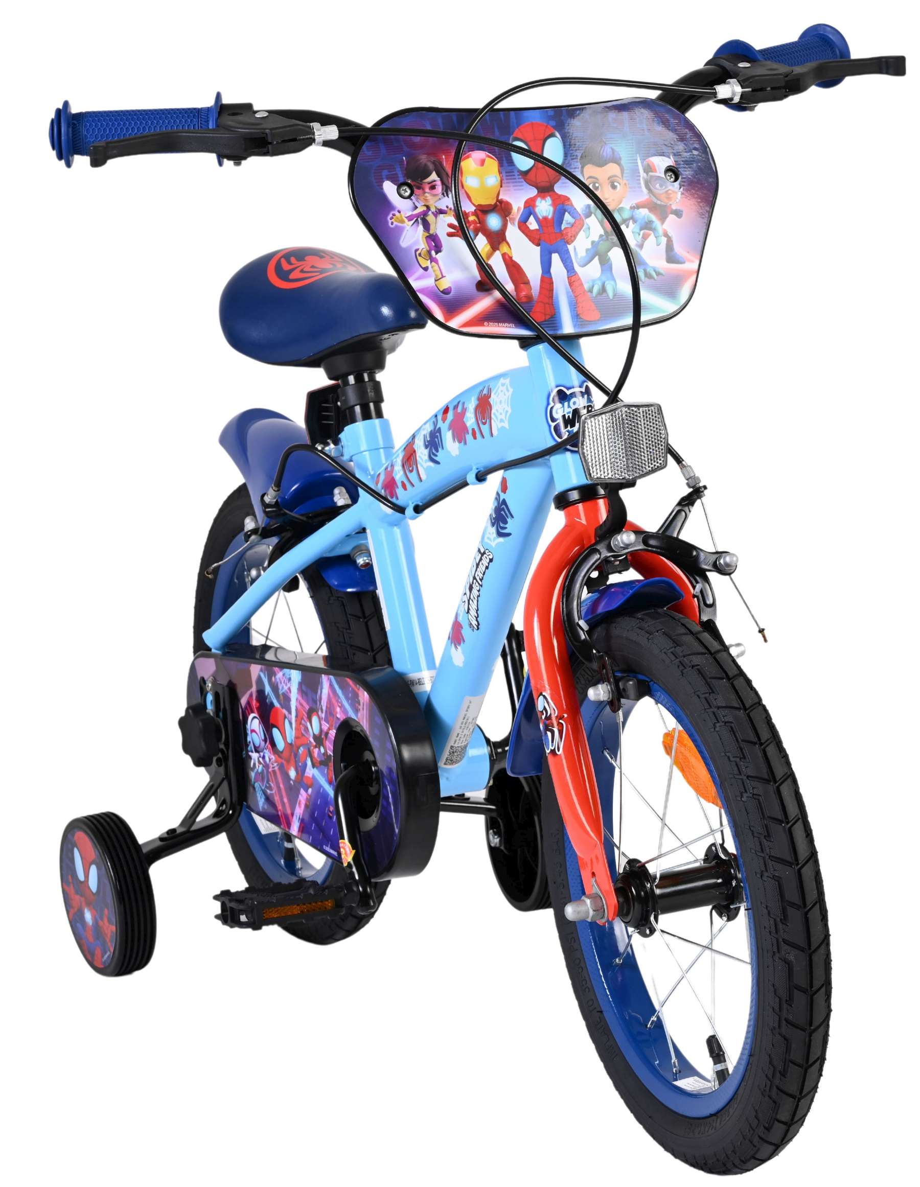Spidey Kinderfiets - Jongens - 14 inch - Blauw Rood - Twee handremmen 5 Spidey Kinderfiets - Jongens - 14 inch - Blauw Rood - Twee handremmen - Afbeelding 5