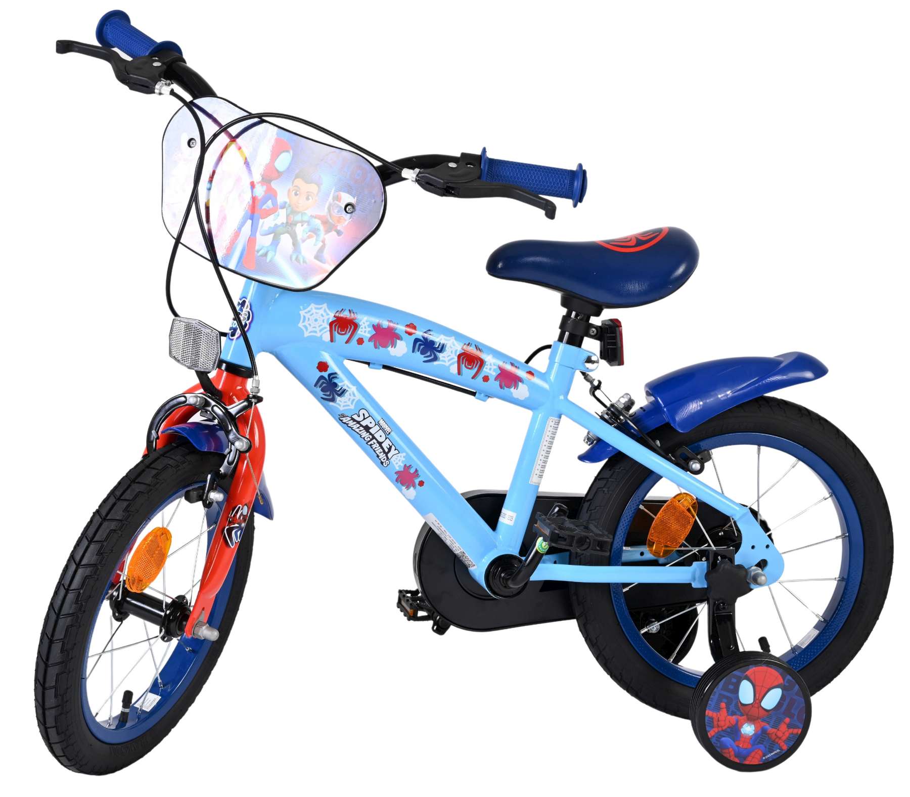 Spidey Kinderfiets - Jongens - 14 inch - Blauw Rood - Twee handremmen 8 Spidey Kinderfiets - Jongens - 14 inch - Blauw Rood - Twee handremmen - Afbeelding 8