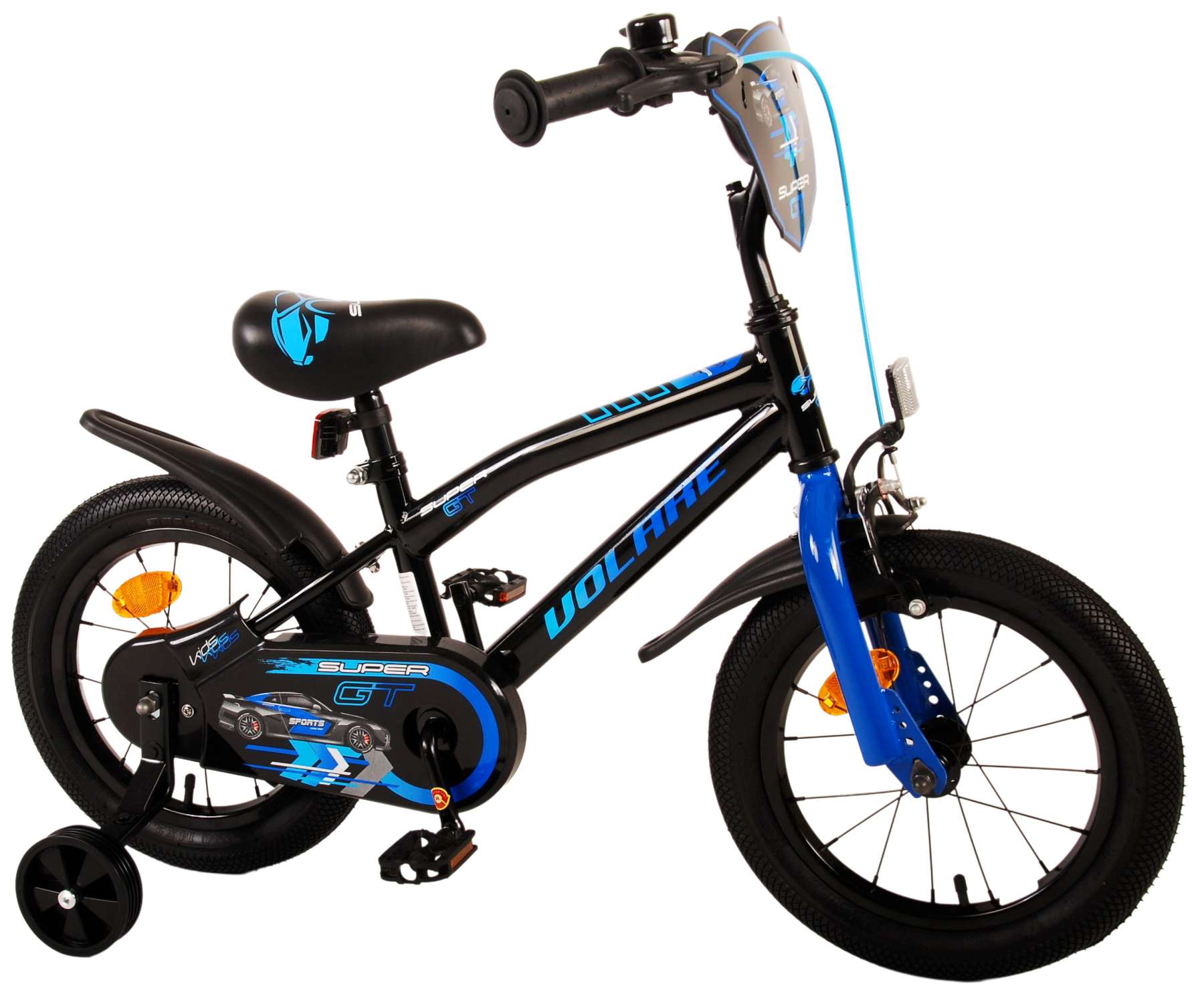 Volare Super GT Kinderfiets - Jongens - 14 inch - Blauw 2 Volare Super GT Kinderfiets - Jongens - 14 inch - Blauw - Afbeelding 2