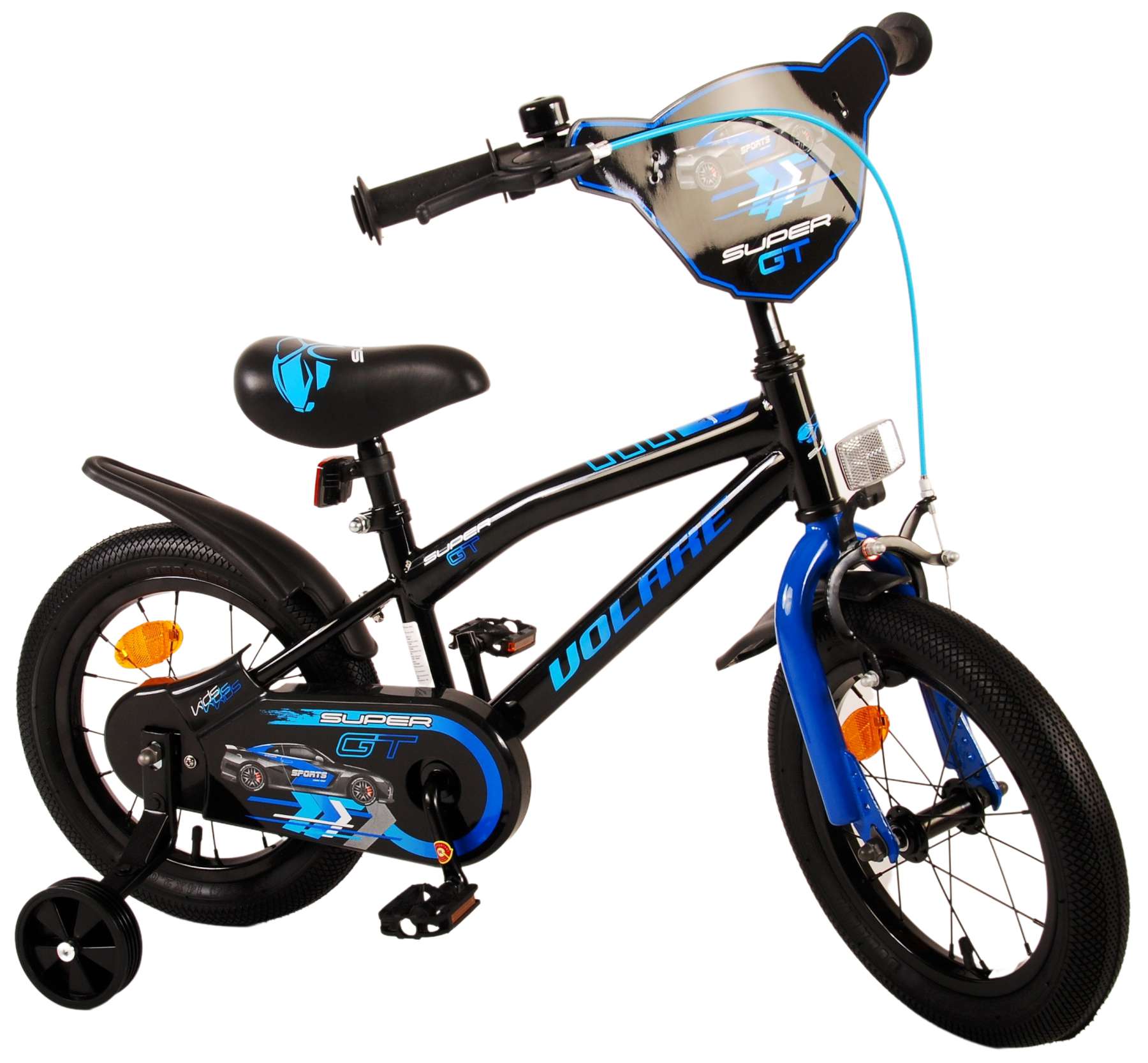 Volare Super GT Kinderfiets - Jongens - 14 inch - Blauw 3 Volare Super GT Kinderfiets - Jongens - 14 inch - Blauw - Afbeelding 3