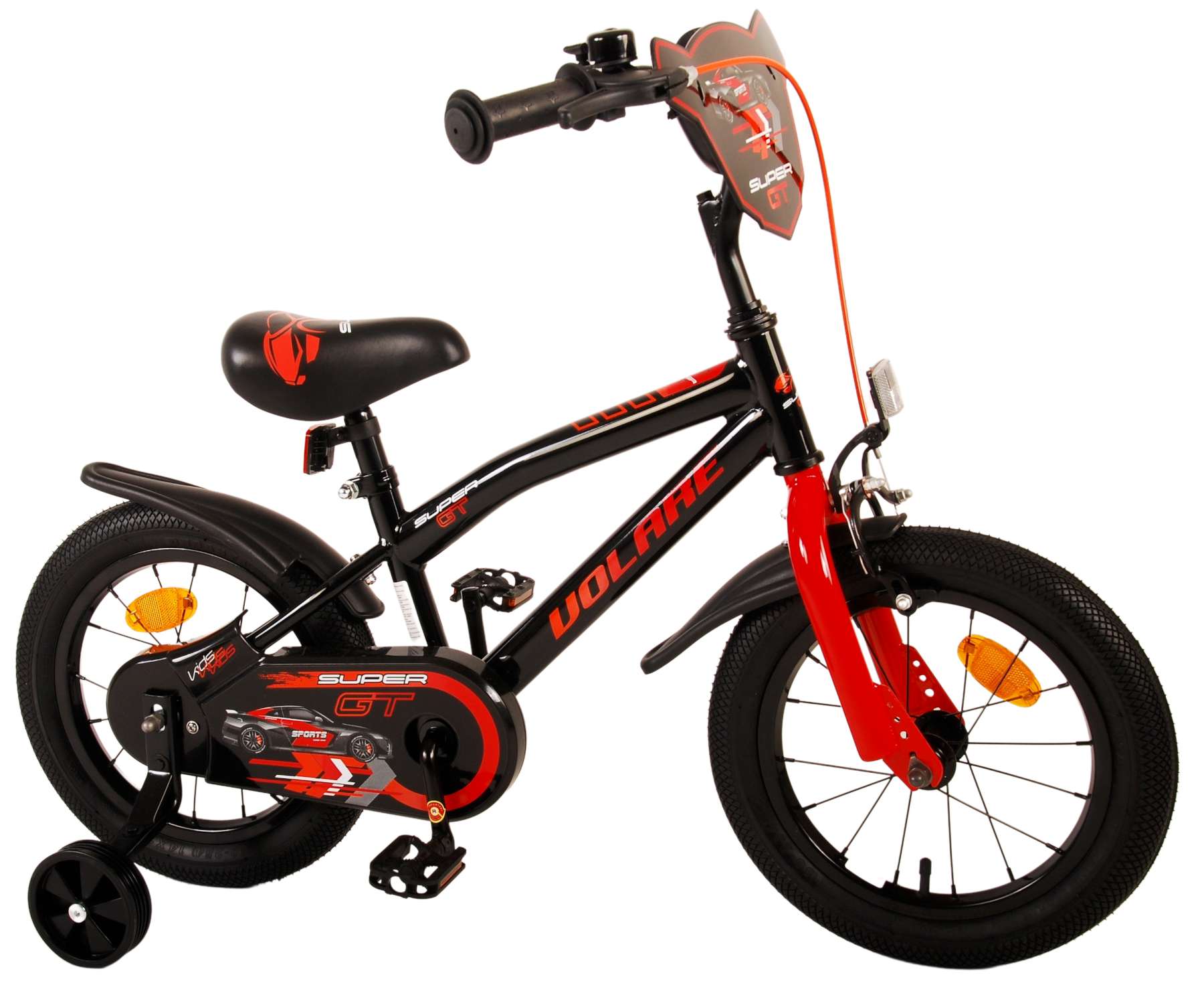 Volare Super GT Kinderfiets - Jongens - 14 inch - Rood 2 Volare Super GT Kinderfiets - Jongens - 14 inch - Rood - Afbeelding 2