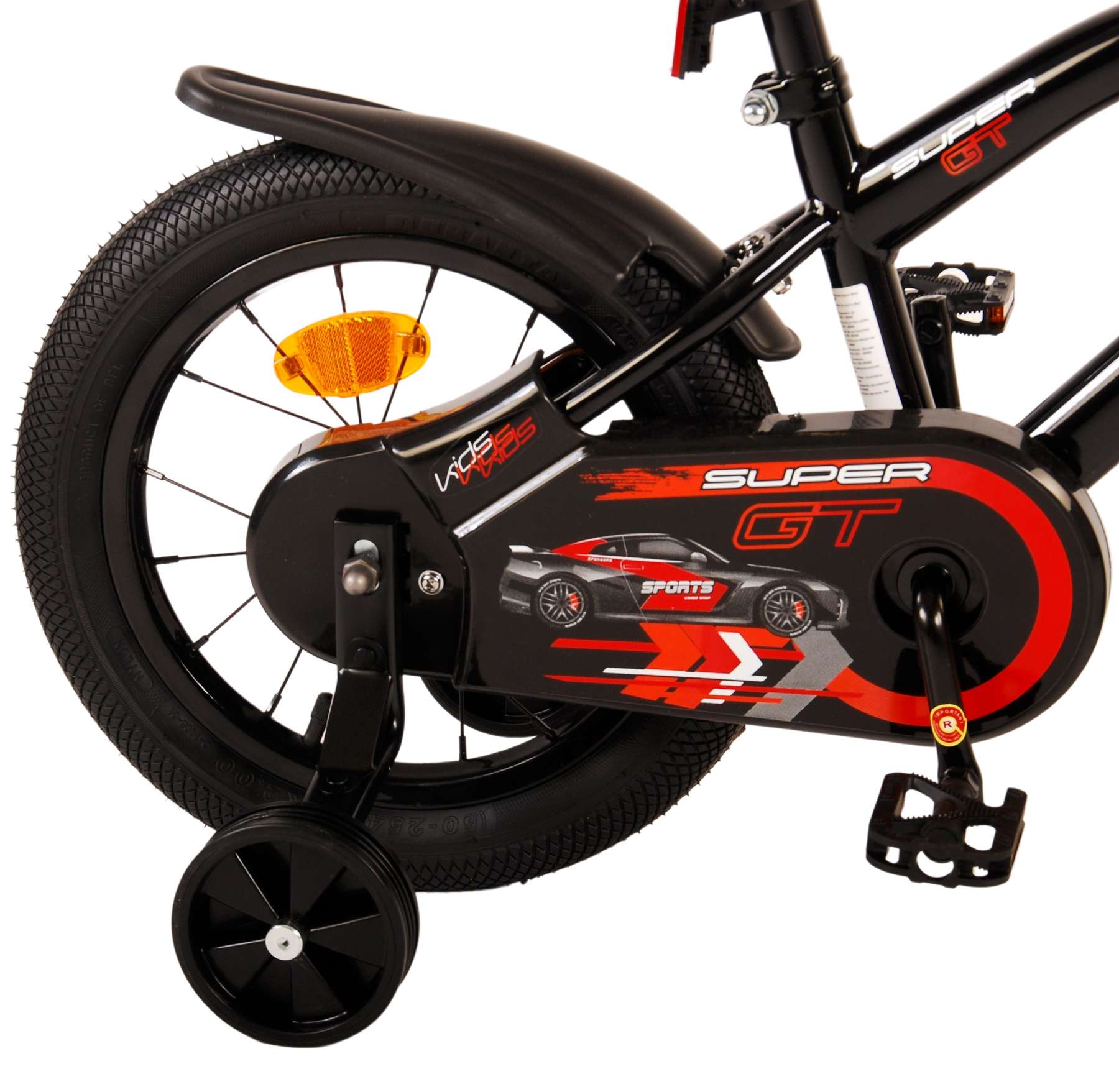 Volare Super GT Kinderfiets - Jongens - 14 inch - Rood 4 Volare Super GT Kinderfiets - Jongens - 14 inch - Rood - Afbeelding 4