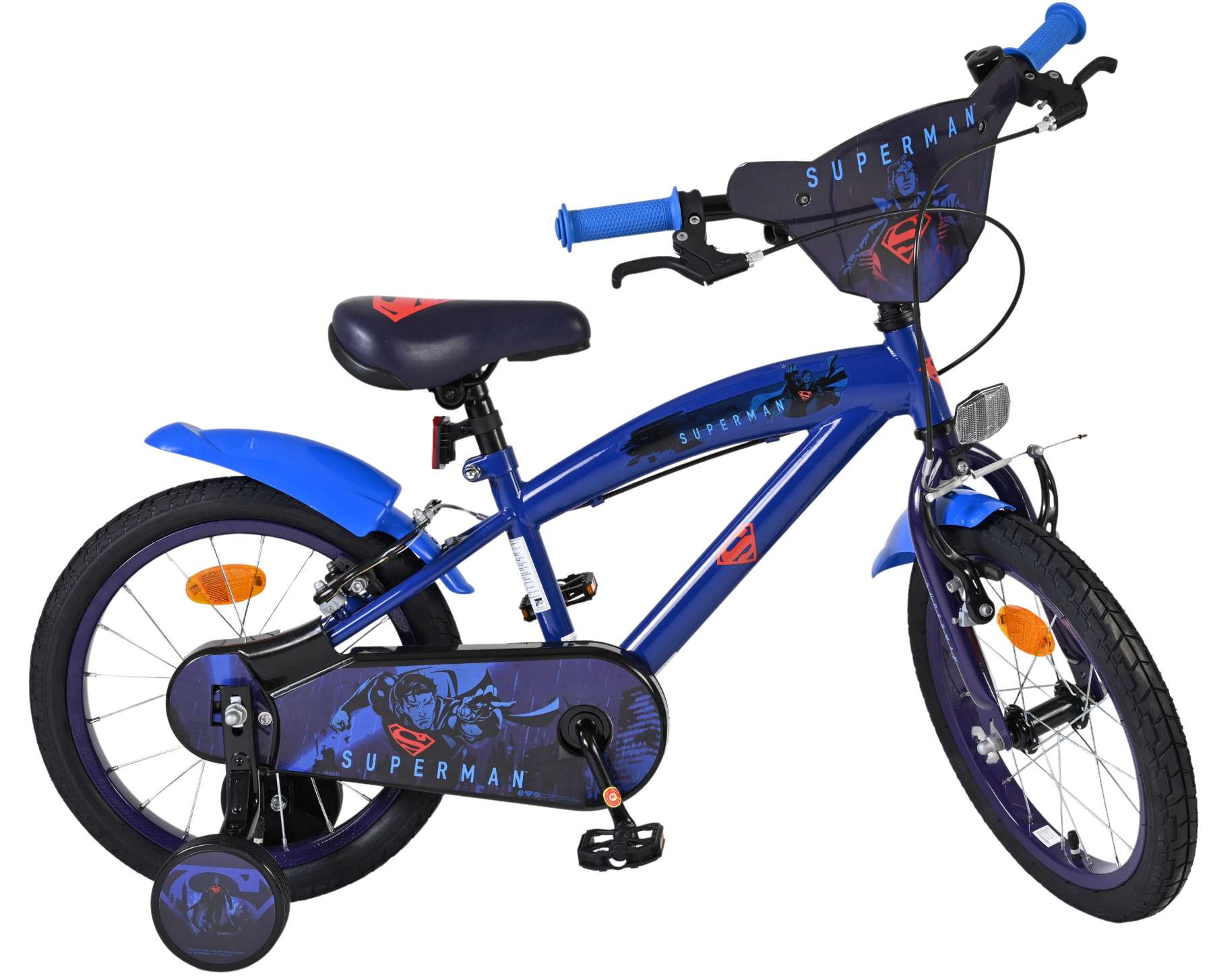 Superman Kinderfiets - Jongens - 16 inch - Blauw - Twee handremmen 10 Superman Kinderfiets - Jongens - 16 inch - Blauw - Twee handremmen - Afbeelding 10