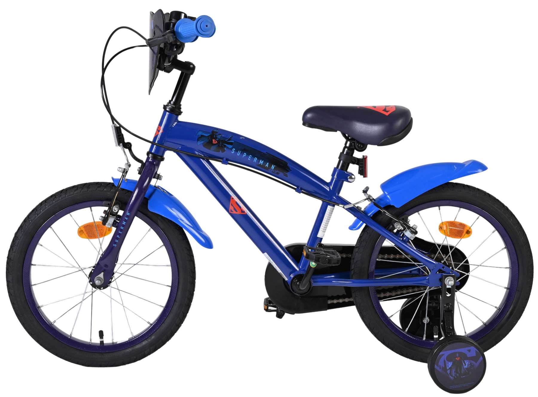 Superman Kinderfiets - Jongens - 16 inch - Blauw - Twee handremmen 7 Superman Kinderfiets - Jongens - 16 inch - Blauw - Twee handremmen - Afbeelding 7