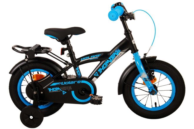 Volare Thombike Kinderfiets - Jongens - 12 inch - Zwart Blauw 1 Volare Thombike Kinderfiets - Jongens - 12 inch - Zwart Blauw
