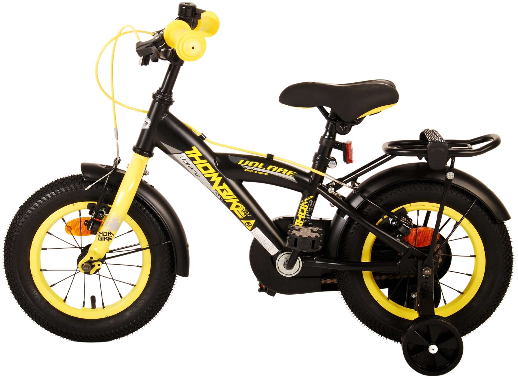 Volare Thombike Kinderfiets - Jongens - 12 inch - Zwart Geel 13 Volare Thombike Kinderfiets - Jongens - 12 inch - Zwart Geel - Afbeelding 13