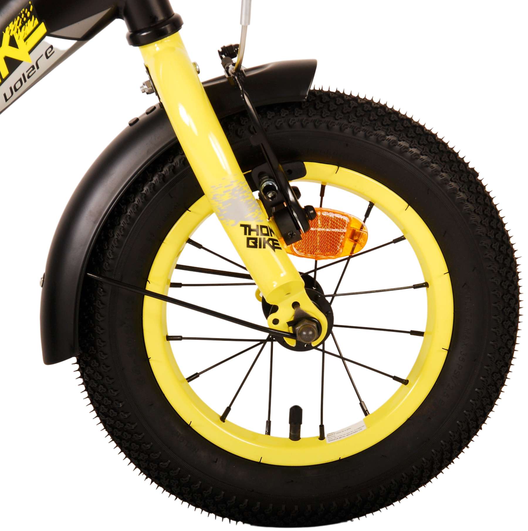 Volare Thombike Kinderfiets - Jongens - 12 inch - Zwart Geel 5 Volare Thombike Kinderfiets - Jongens - 12 inch - Zwart Geel - Afbeelding 5