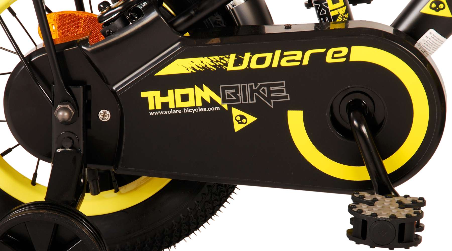 Volare Thombike Kinderfiets - Jongens - 12 inch - Zwart Geel 6 Volare Thombike Kinderfiets - Jongens - 12 inch - Zwart Geel - Afbeelding 6