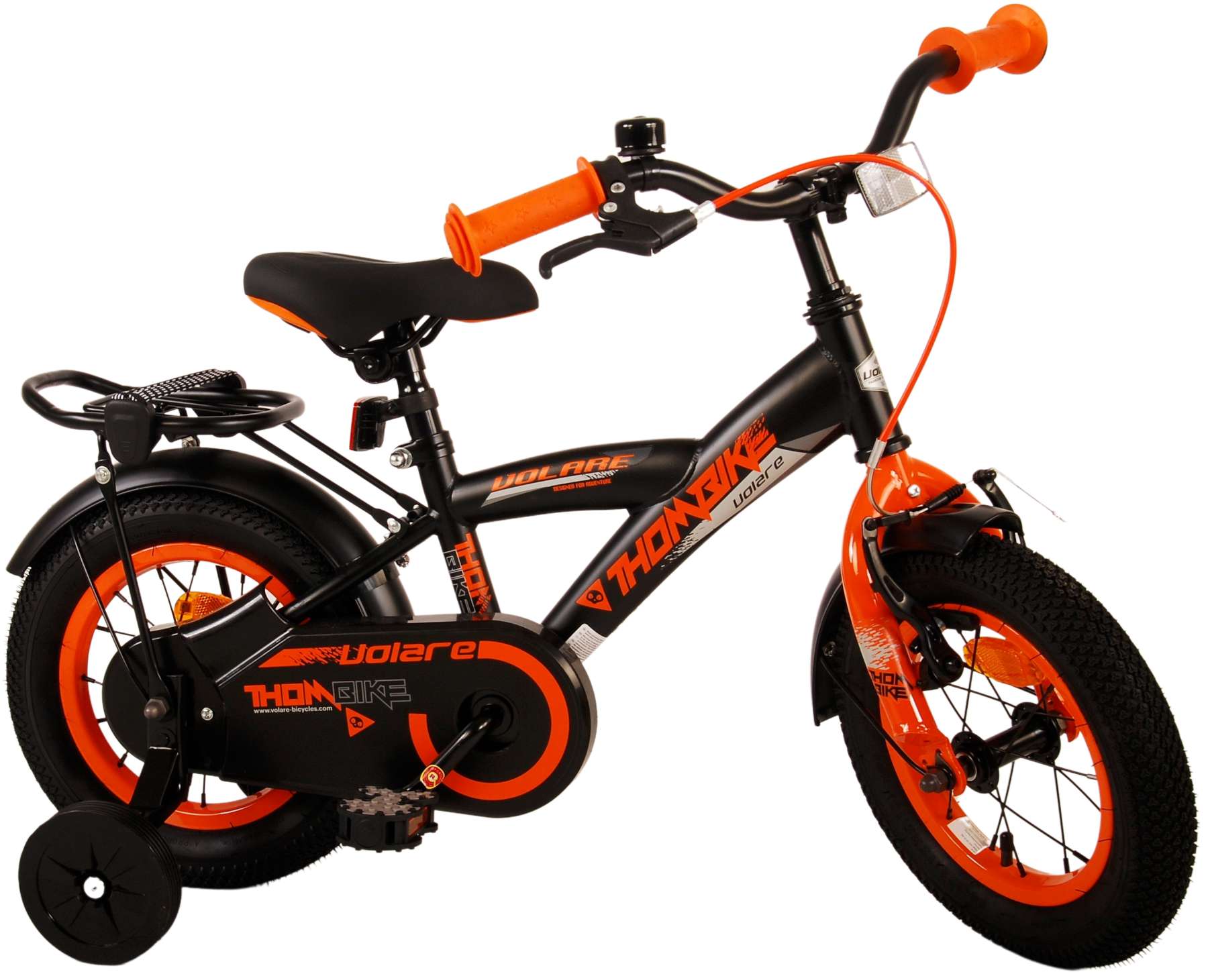 Volare Thombike Kinderfiets - Jongens - 12 inch - Zwart Oranje 3 Volare Thombike Kinderfiets - Jongens - 12 inch - Zwart Oranje - Afbeelding 3