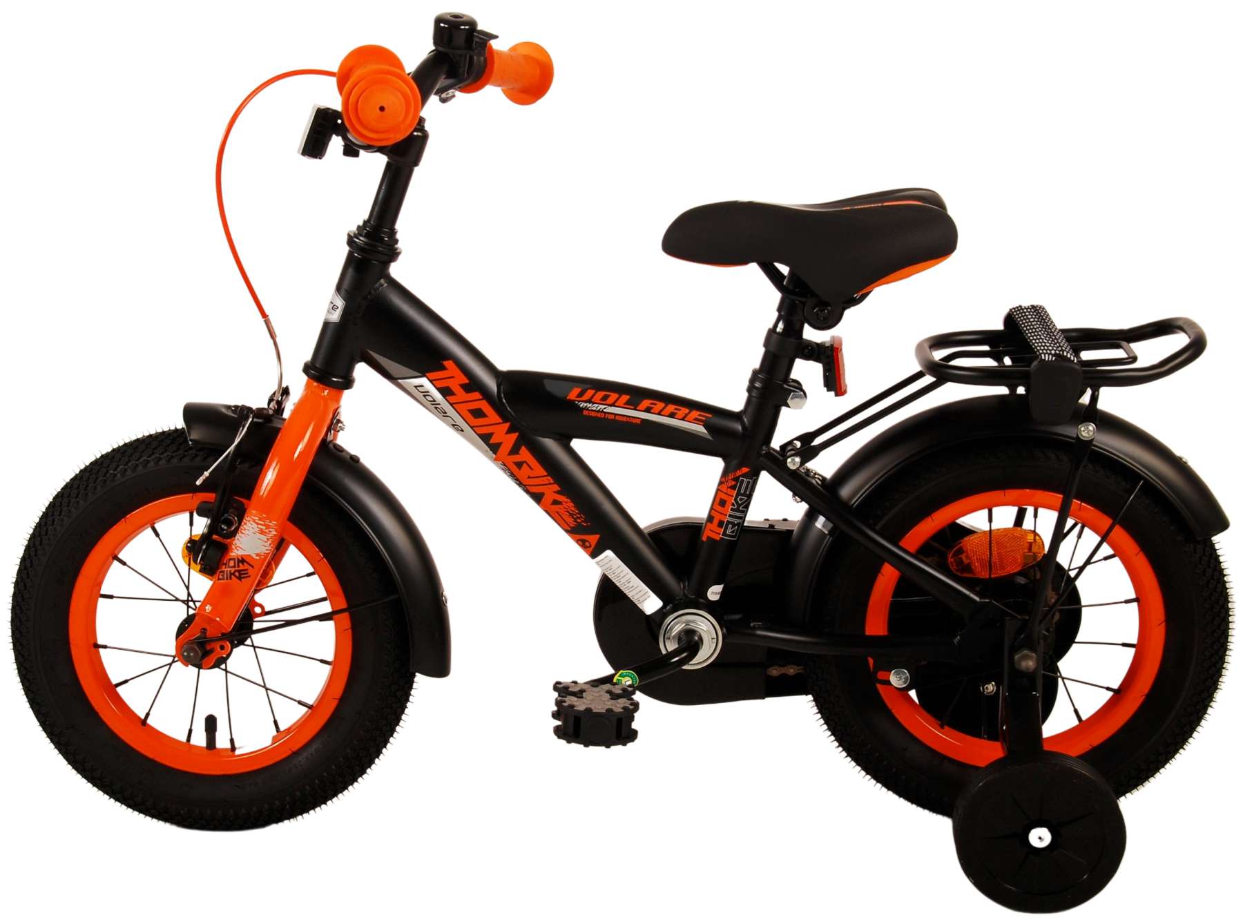 Volare Thombike Kinderfiets - Jongens - 12 inch - Zwart Oranje 13 Volare Thombike Kinderfiets - Jongens - 12 inch - Zwart Oranje - Afbeelding 13