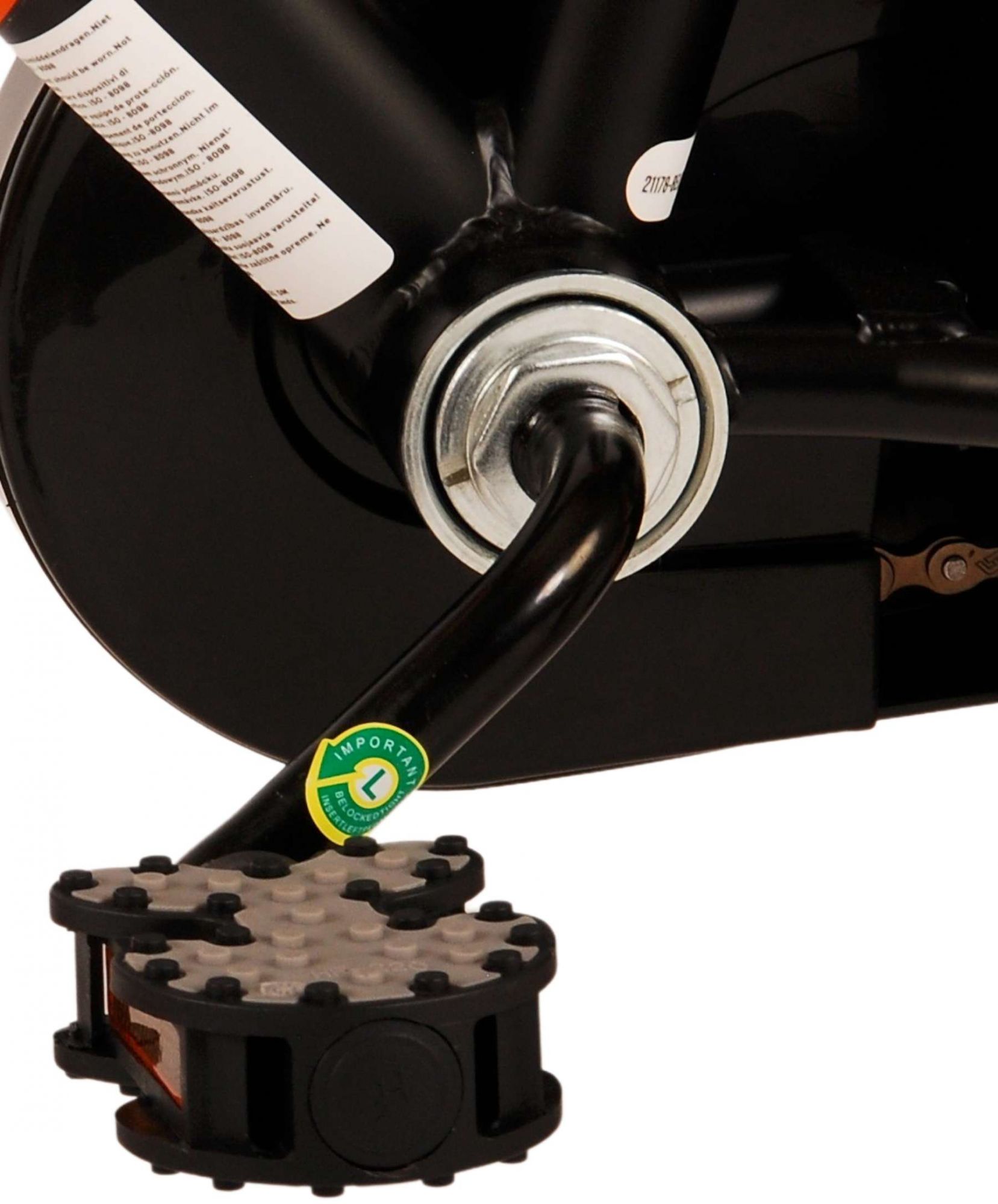 Volare Thombike Kinderfiets - Jongens - 12 inch - Zwart Oranje 15 Volare Thombike Kinderfiets - Jongens - 12 inch - Zwart Oranje - Afbeelding 15