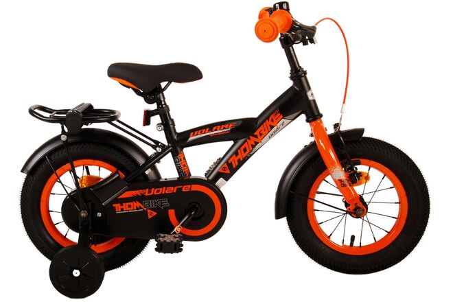 Volare Thombike Kinderfiets - Jongens - 12 inch - Zwart Oranje 1 Volare Thombike Kinderfiets - Jongens - 12 inch - Zwart Oranje