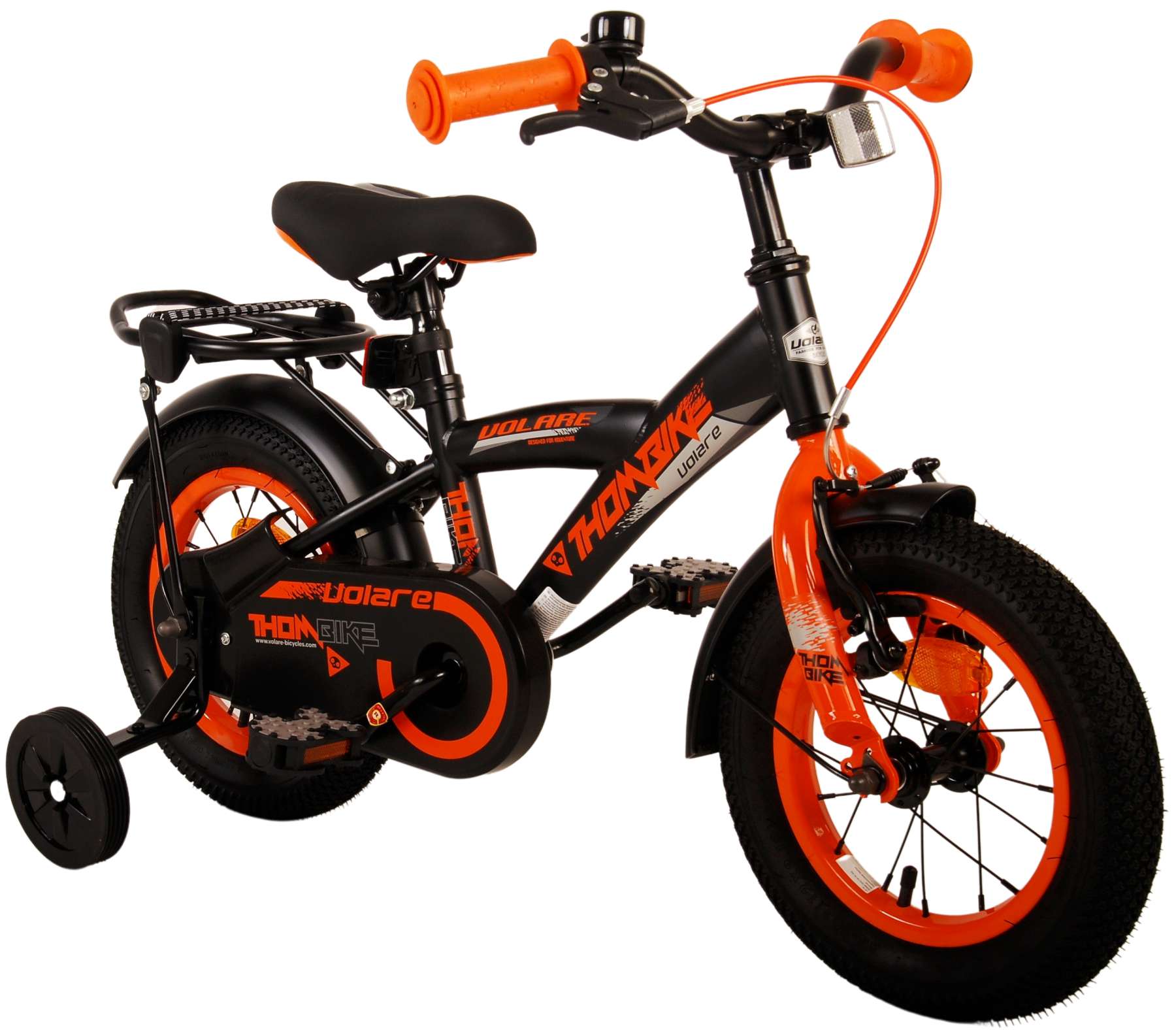 Volare Thombike Kinderfiets - Jongens - 12 inch - Zwart Oranje 10 Volare Thombike Kinderfiets - Jongens - 12 inch - Zwart Oranje - Afbeelding 10