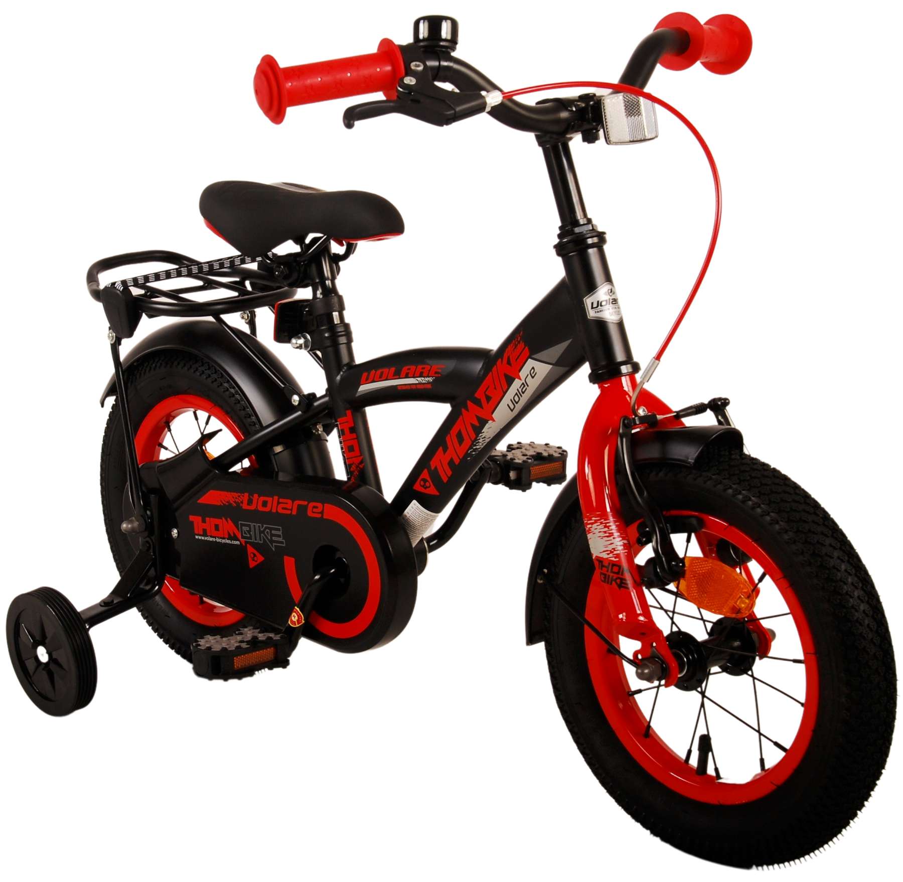 Volare Thombike Kinderfiets - Jongens - 12 inch - Zwart Rood 10 Volare Thombike Kinderfiets - Jongens - 12 inch - Zwart Rood - Afbeelding 10