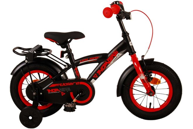 Volare Thombike Kinderfiets - Jongens - 12 inch - Zwart Rood 1 Volare Thombike Kinderfiets - Jongens - 12 inch - Zwart Rood