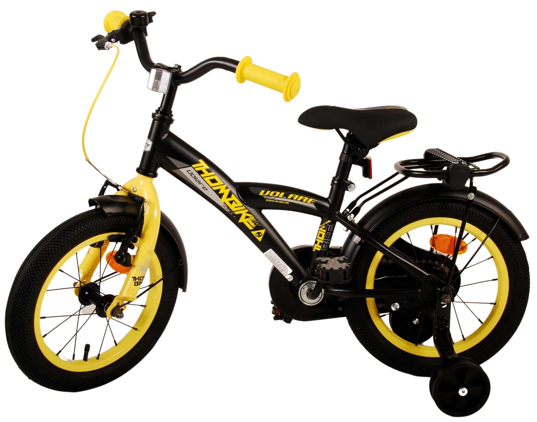 Volare Thombike Kinderfiets - Jongens - 14 inch - Zwart Geel 14 Volare Thombike Kinderfiets - Jongens - 14 inch - Zwart Geel - Afbeelding 14