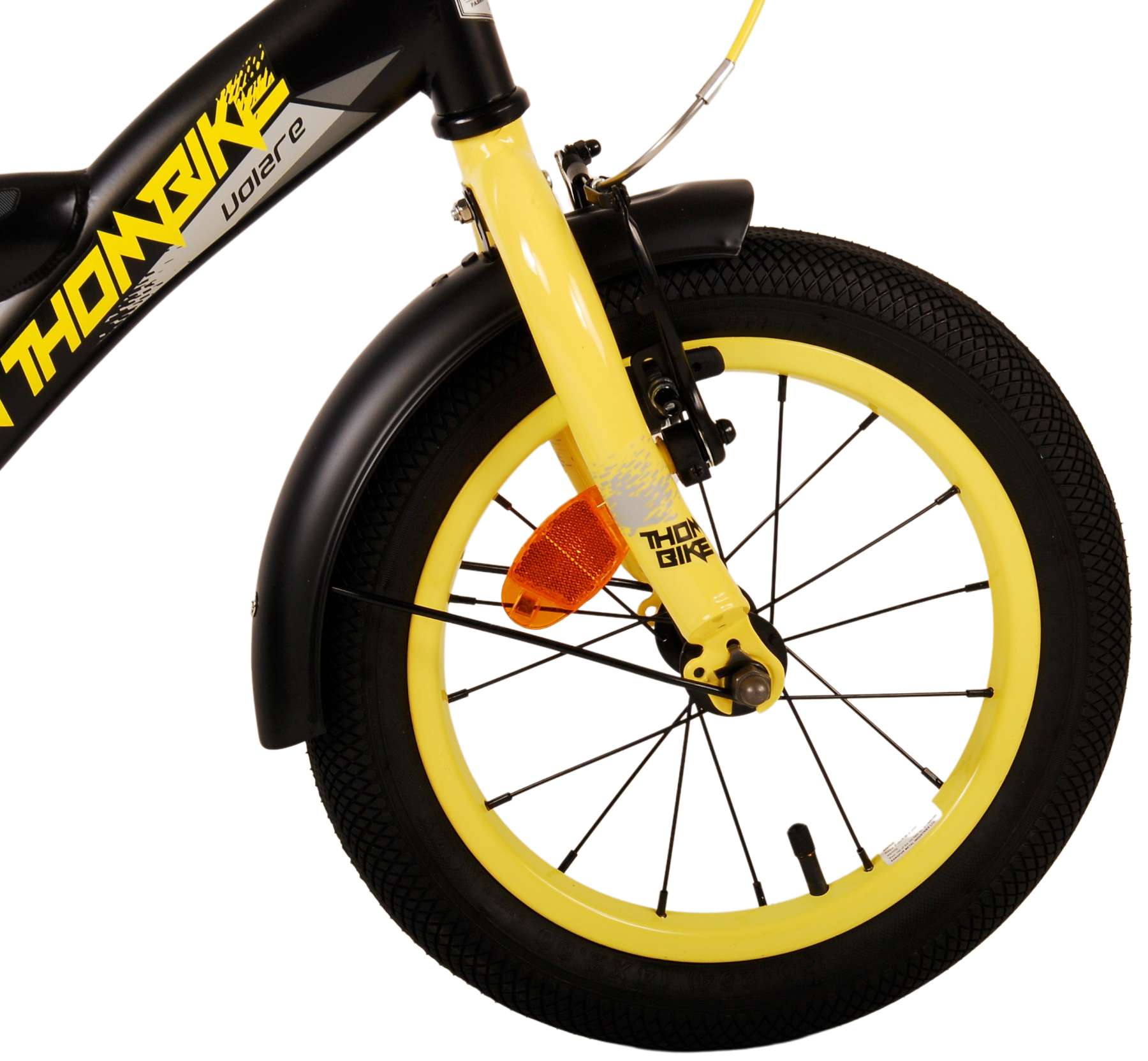 Volare Thombike Kinderfiets - Jongens - 14 inch - Zwart Geel 5 Volare Thombike Kinderfiets - Jongens - 14 inch - Zwart Geel - Afbeelding 5