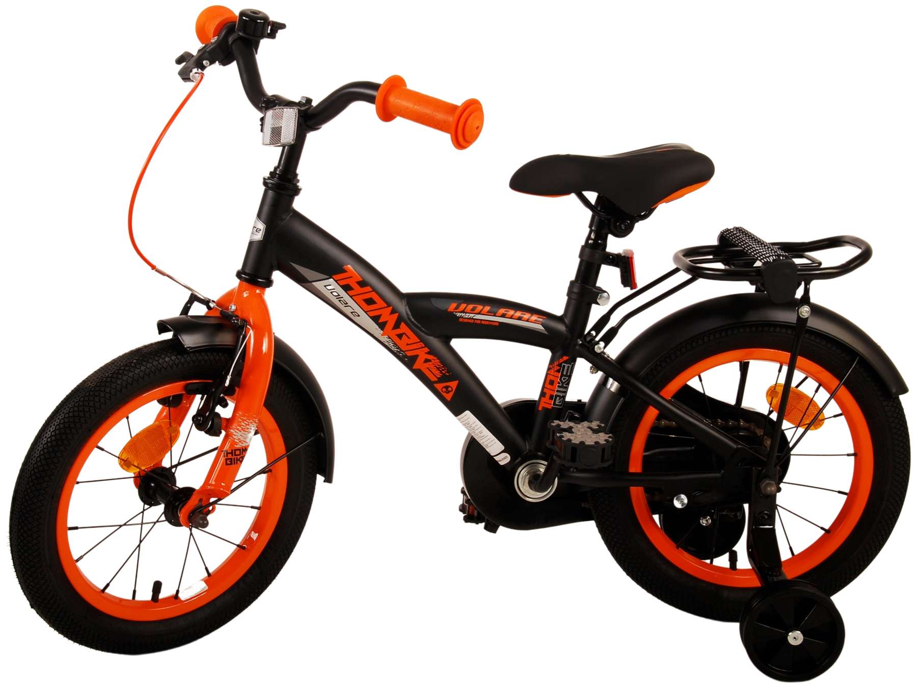 Volare Thombike Kinderfiets - Jongens - 14 inch - Zwart Oranje 14 Volare Thombike Kinderfiets - Jongens - 14 inch - Zwart Oranje - Afbeelding 14