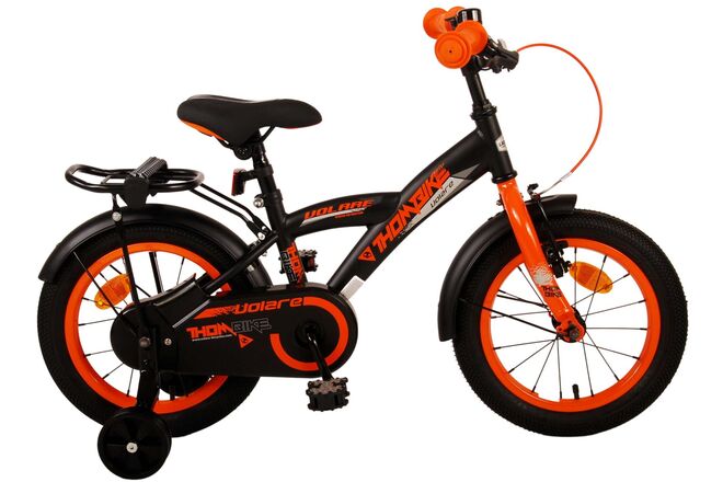 Volare Thombike Kinderfiets - Jongens - 14 inch - Zwart Oranje 1 Volare Thombike Kinderfiets - Jongens - 14 inch - Zwart Oranje