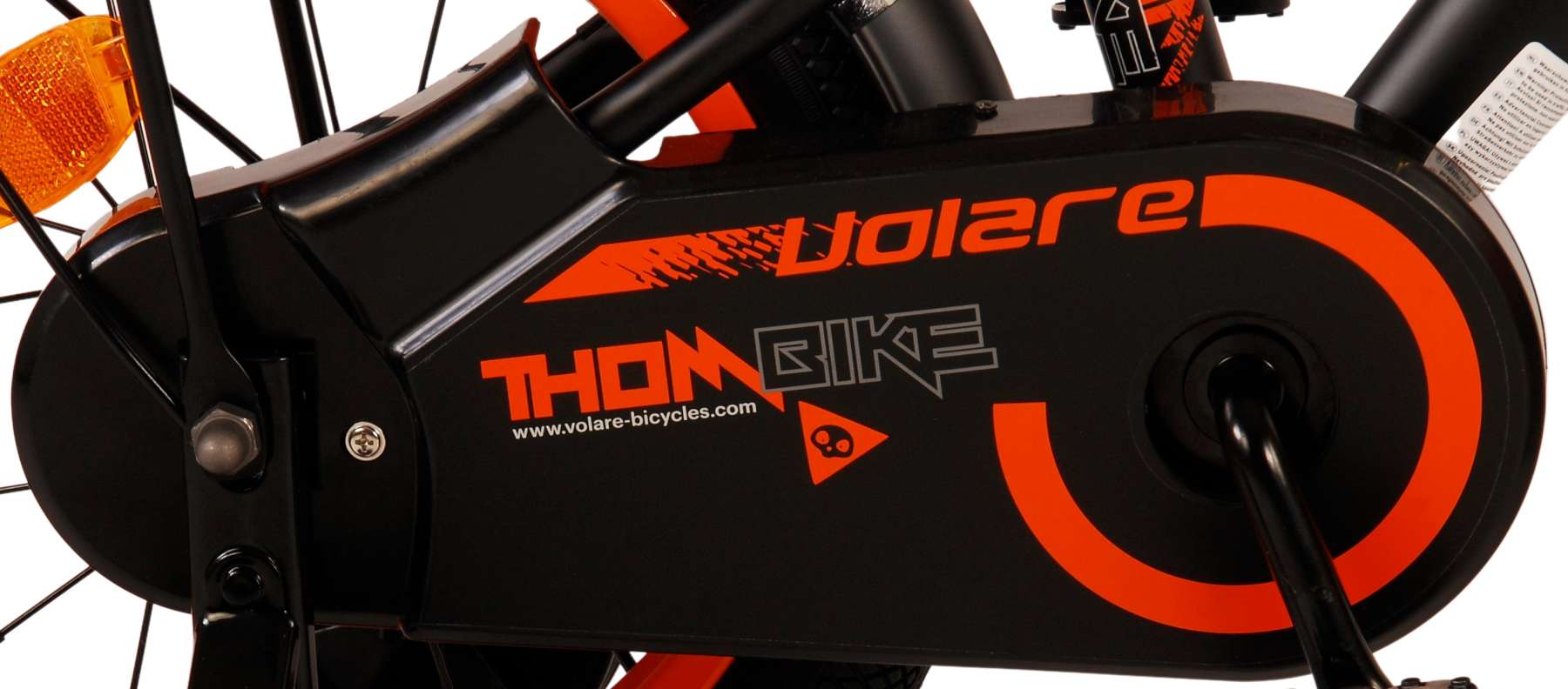 Volare Thombike Kinderfiets - Jongens - 14 inch - Zwart Oranje 6 Volare Thombike Kinderfiets - Jongens - 14 inch - Zwart Oranje - Afbeelding 6