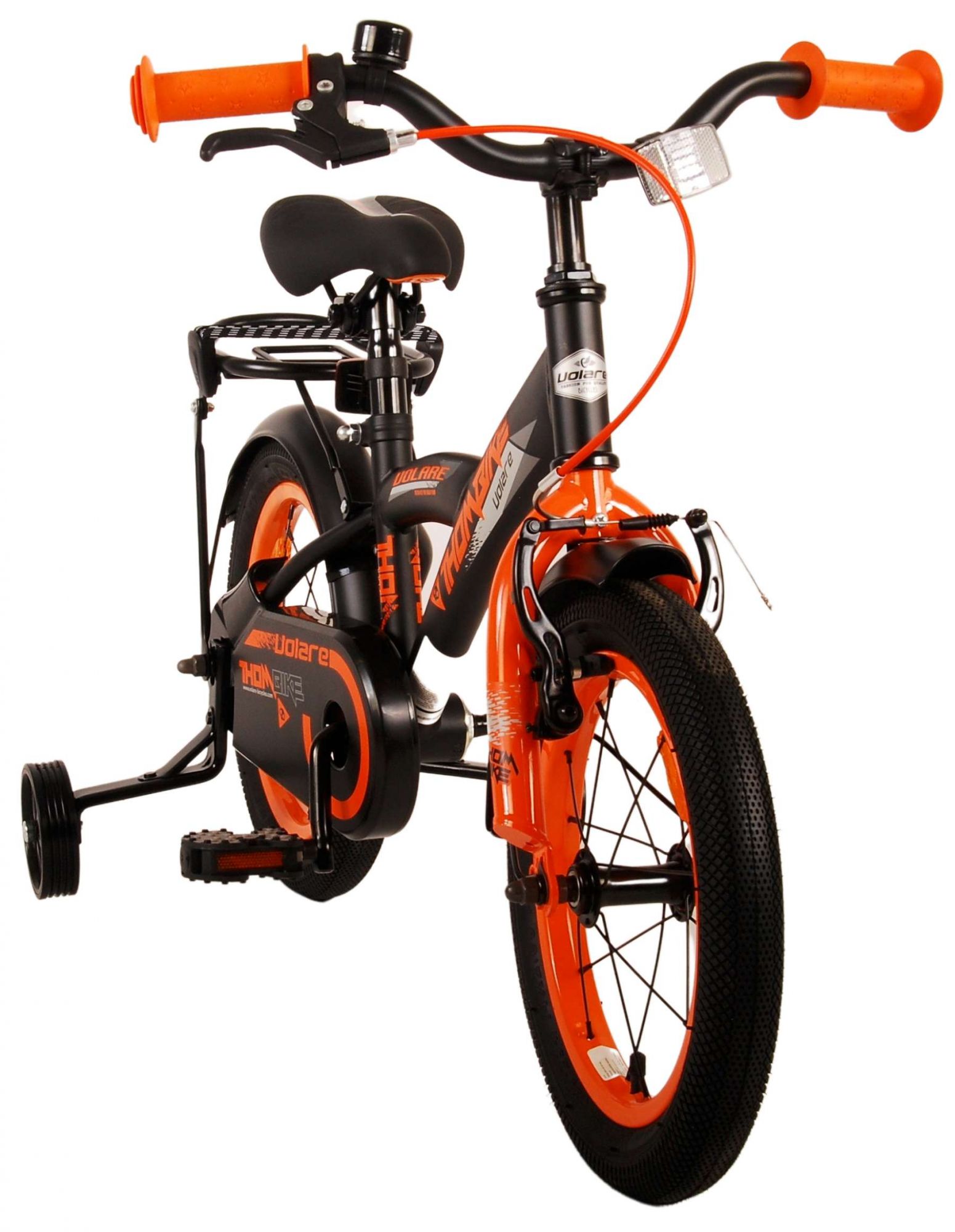 Volare Thombike Kinderfiets - Jongens - 14 inch - Zwart Oranje 10 Volare Thombike Kinderfiets - Jongens - 14 inch - Zwart Oranje - Afbeelding 10