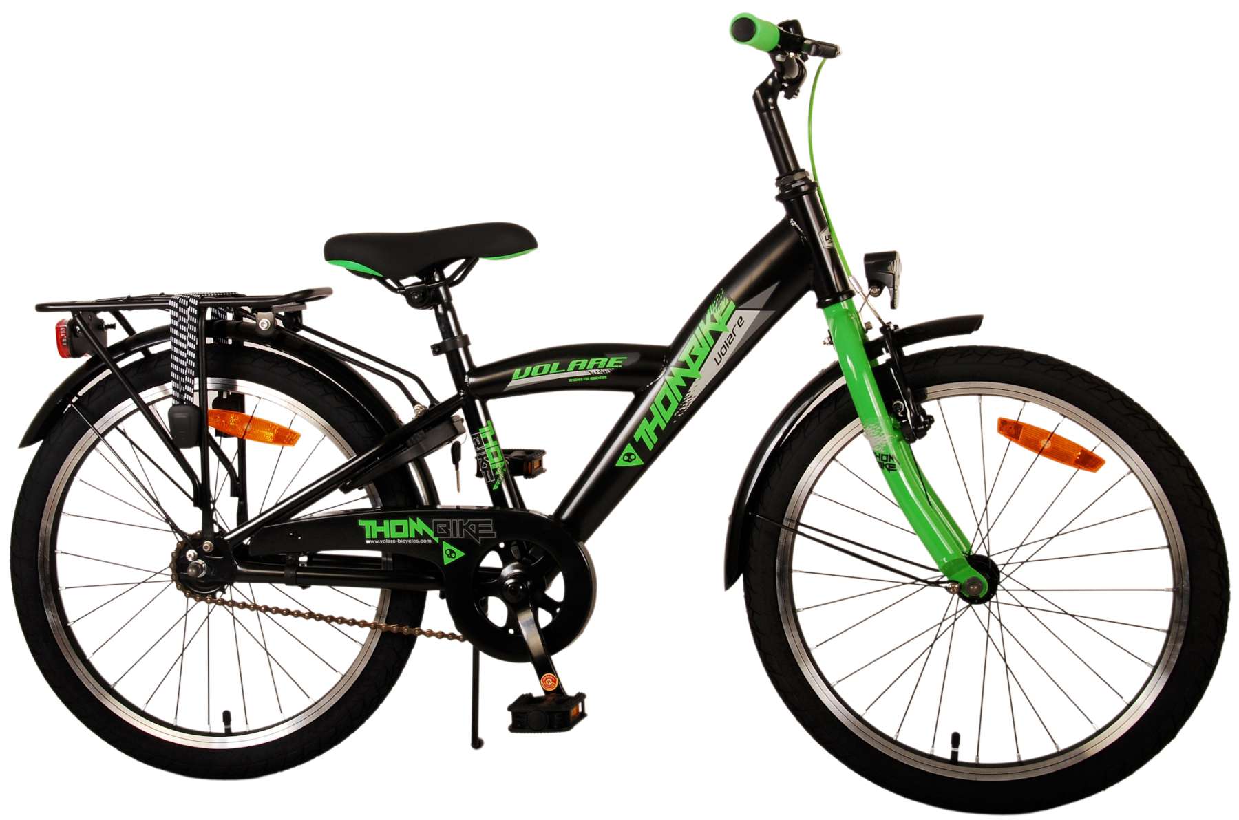 Volare Thombike Kinderfiets - Jongens - 20 inch - Zwart Groen 2 Volare Thombike Kinderfiets - Jongens - 20 inch - Zwart Groen - Afbeelding 2