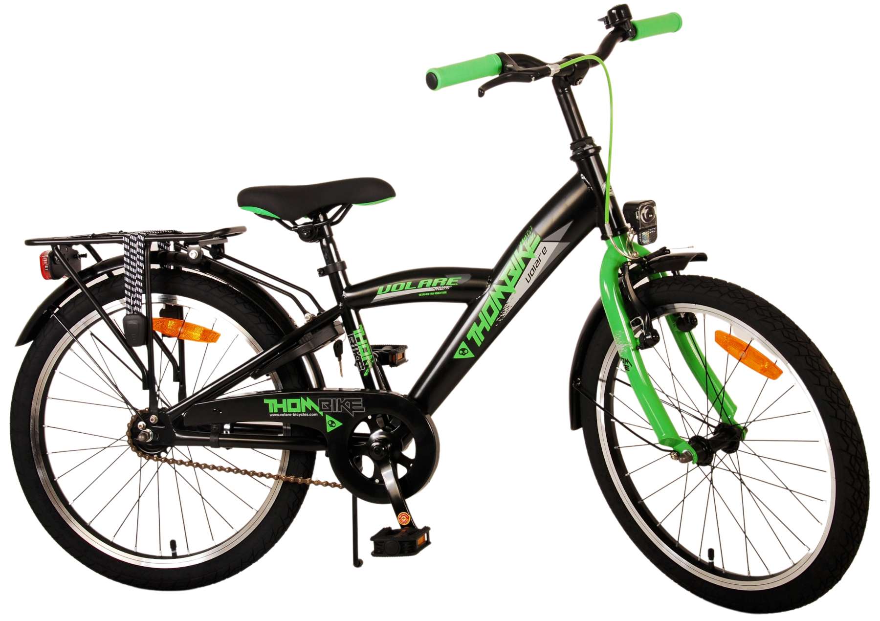 Volare Thombike Kinderfiets - Jongens - 20 inch - Zwart Groen 3 Volare Thombike Kinderfiets - Jongens - 20 inch - Zwart Groen - Afbeelding 3