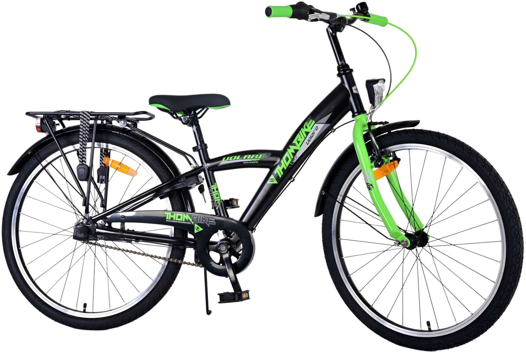 Volare Thombike Kinderfiets - Jongens - 24 inch - Groen Zwart - 3 versnellingen 2 Volare Thombike Kinderfiets - Jongens - 24 inch - Groen Zwart - 3 versnellingen - Afbeelding 2