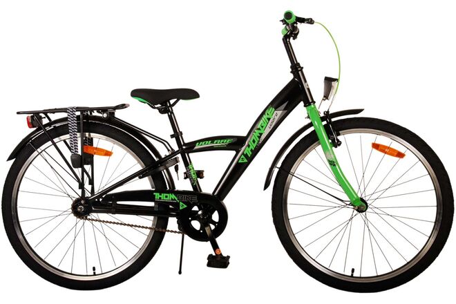 Volare Thombike Kinderfiets - Jongens - 24 inch - Zwart Groen 1 Volare Thombike Kinderfiets - Jongens - 24 inch - Zwart Groen