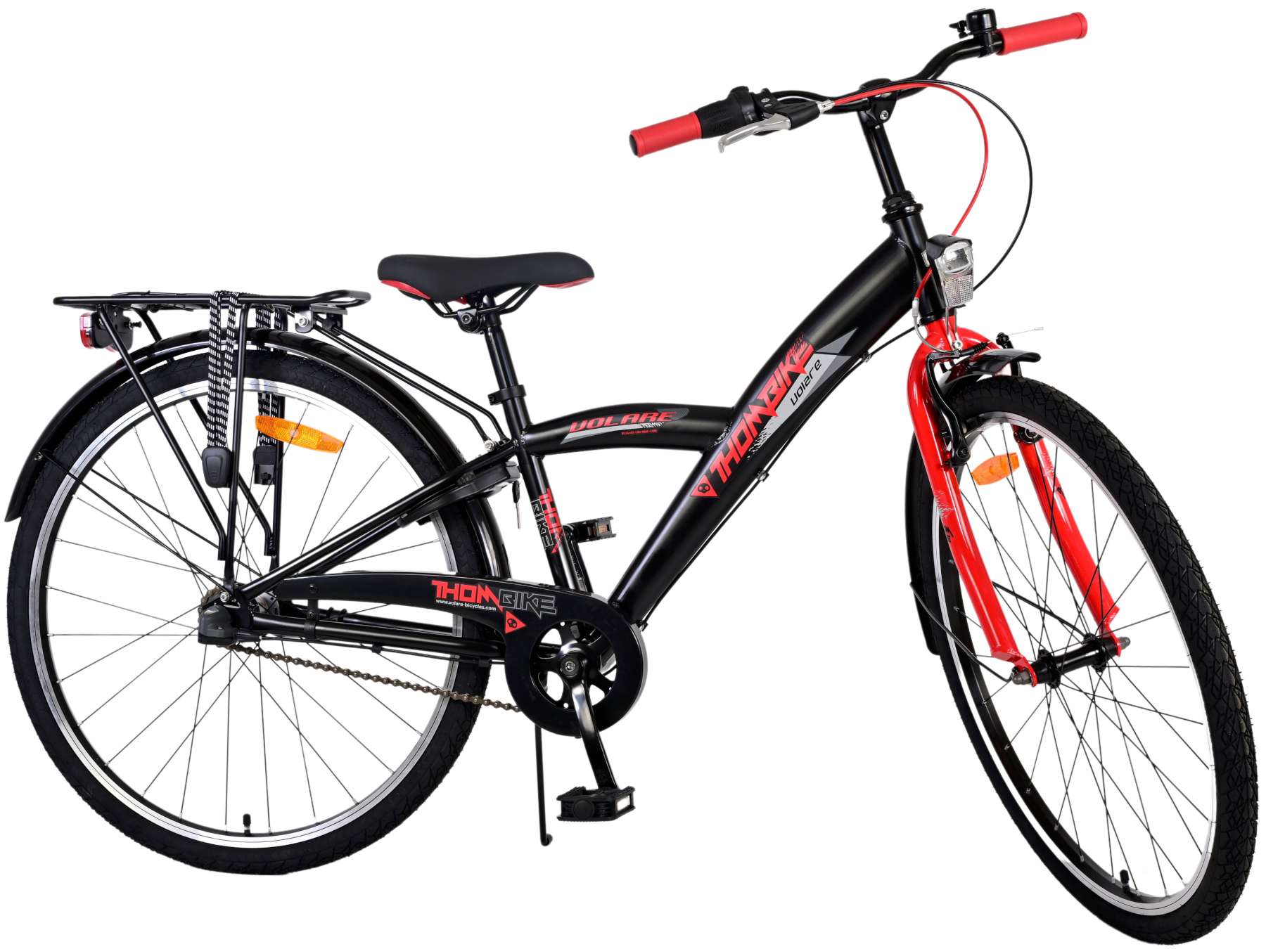 Volare Thombike Kinderfiets - Jongens - 26 inch - Zwart Rood - 3 versnellingen 2 Volare Thombike Kinderfiets - Jongens - 26 inch - Zwart Rood - 3 versnellingen - Afbeelding 2