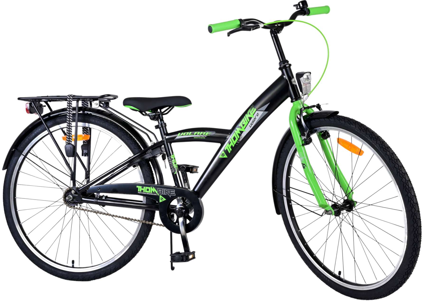 Volare Thombike Kinderfiets - Jongens - 26 inch - Zwart Groen 3 Volare Thombike Kinderfiets - Jongens - 26 inch - Zwart Groen - Afbeelding 3