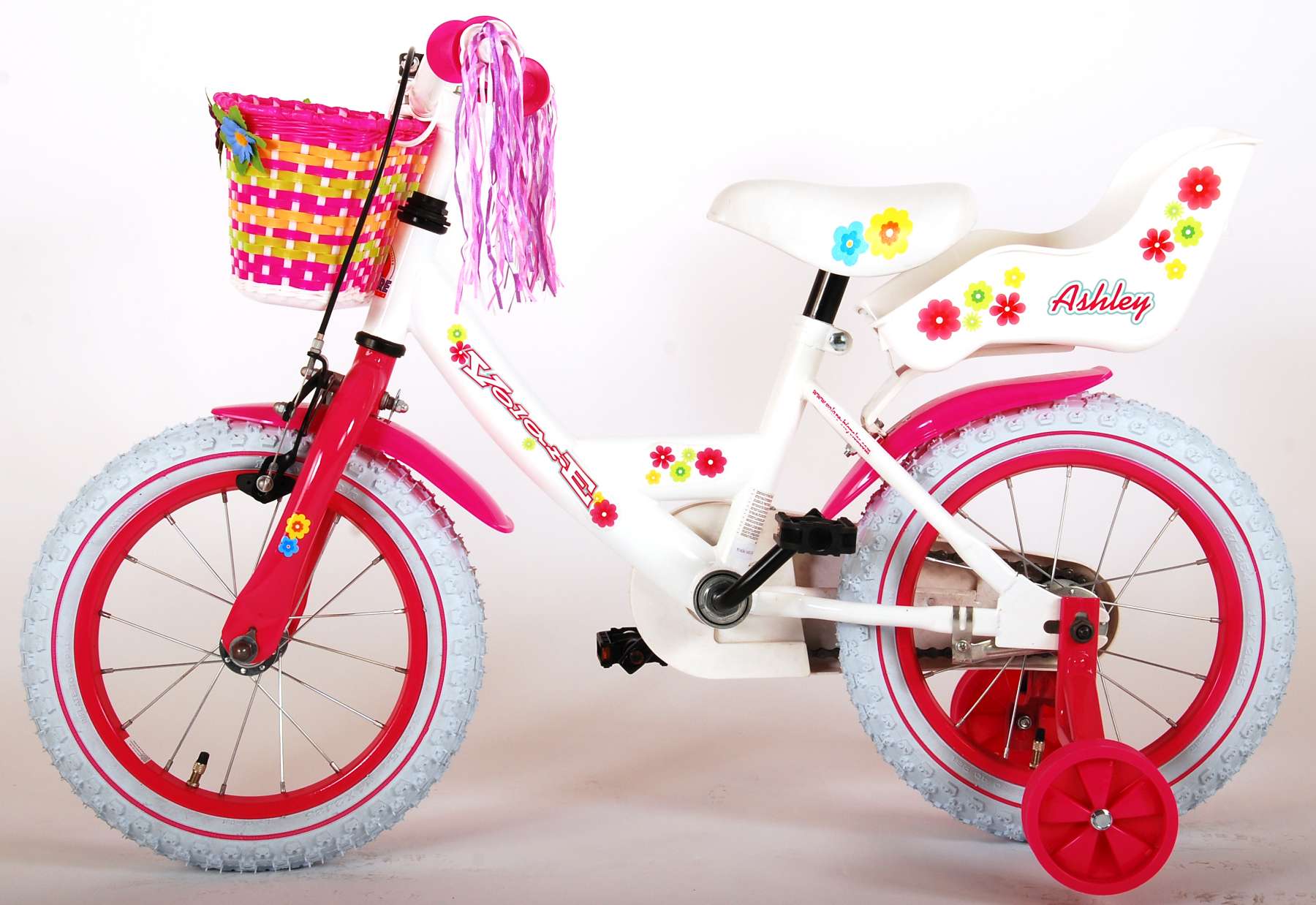 Volare Ashley Kinderfiets - Meisjes - 14 inch - Wit - 95% afgemonteerd 4 Volare Ashley Kinderfiets - Meisjes - 14 inch - Wit - 95% afgemonteerd - Afbeelding 4