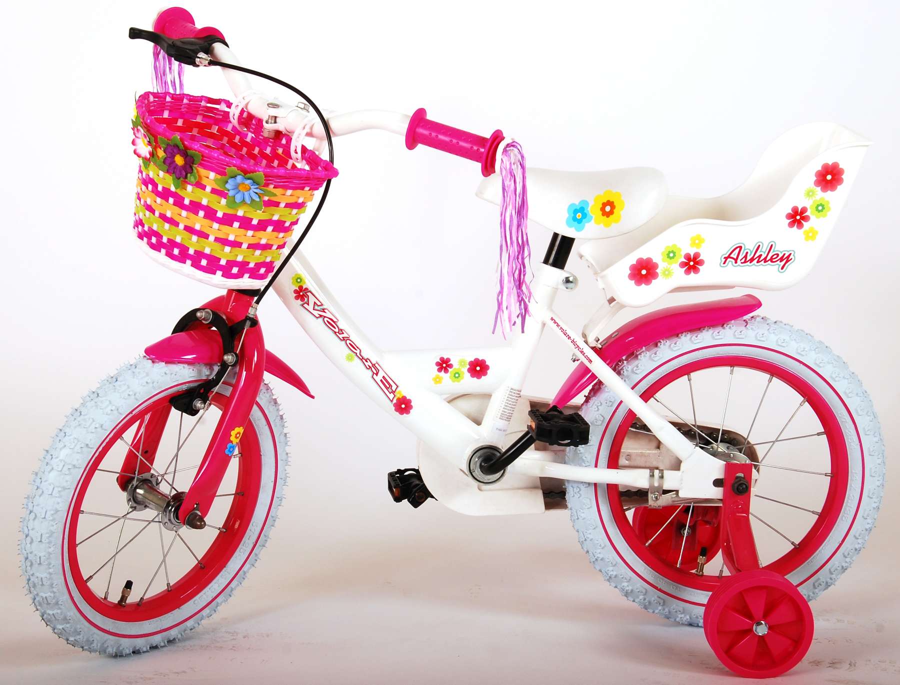 Volare Ashley Kinderfiets - Meisjes - 14 inch - Wit - 95% afgemonteerd 3 Volare Ashley Kinderfiets - Meisjes - 14 inch - Wit - 95% afgemonteerd - Afbeelding 3