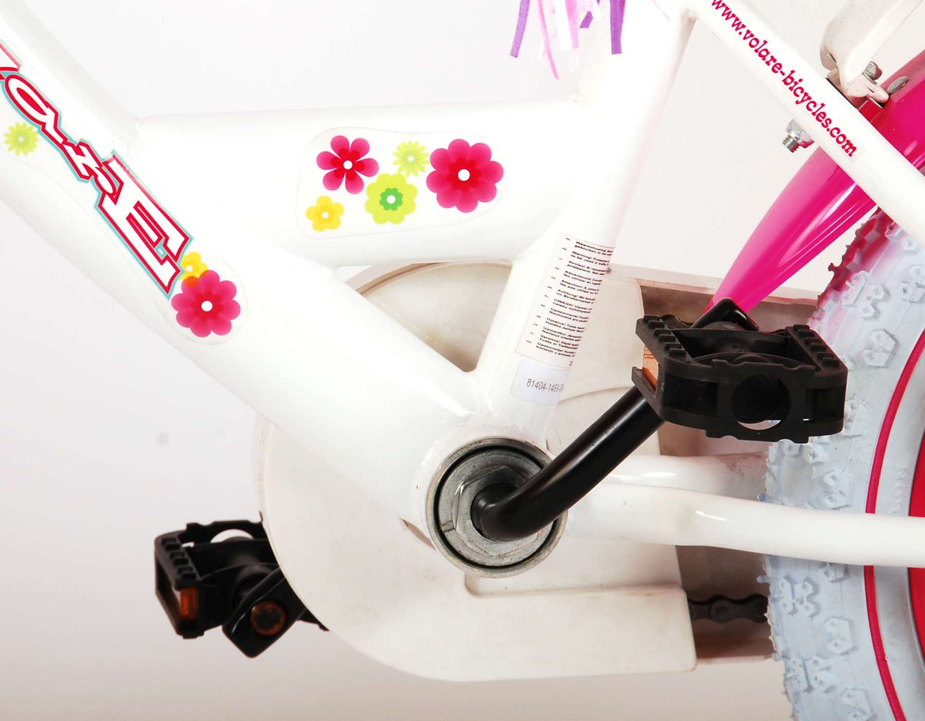 Volare Ashley Kinderfiets - Meisjes - 14 inch - Wit - 95% afgemonteerd 2 Volare Ashley Kinderfiets - Meisjes - 14 inch - Wit - 95% afgemonteerd - Afbeelding 2