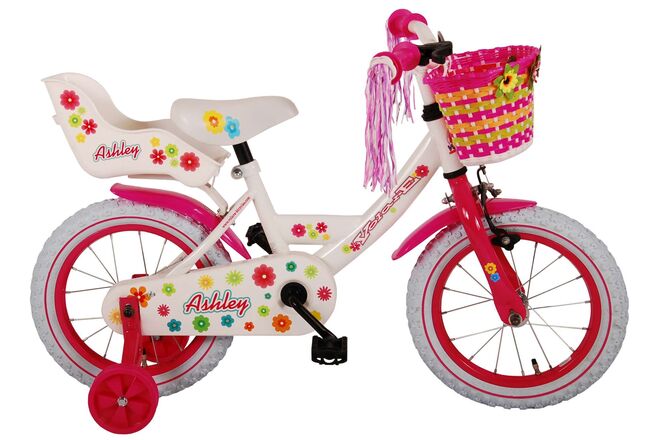 Volare Ashley Kinderfiets - Meisjes - 14 inch - Wit - 95% afgemonteerd 1 Volare Ashley Kinderfiets - Meisjes - 14 inch - Wit - 95% afgemonteerd