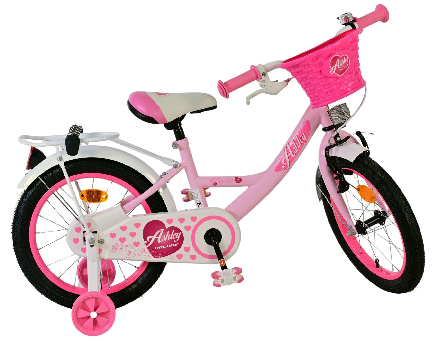 Volare Ashley Kinderfiets - Meisjes - 16 inch - Roze 2 Volare Ashley Kinderfiets - Meisjes - 16 inch - Roze - Afbeelding 2