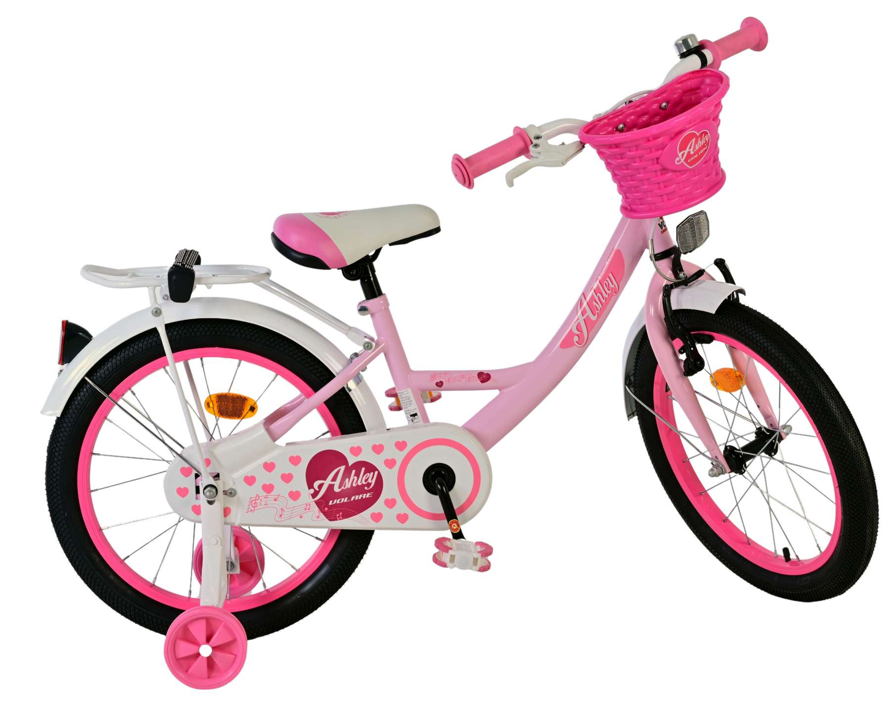 Volare Ashley Kinderfiets - Meisjes - 18 inch - Roze 2 Volare Ashley Kinderfiets - Meisjes - 18 inch - Roze - Afbeelding 2