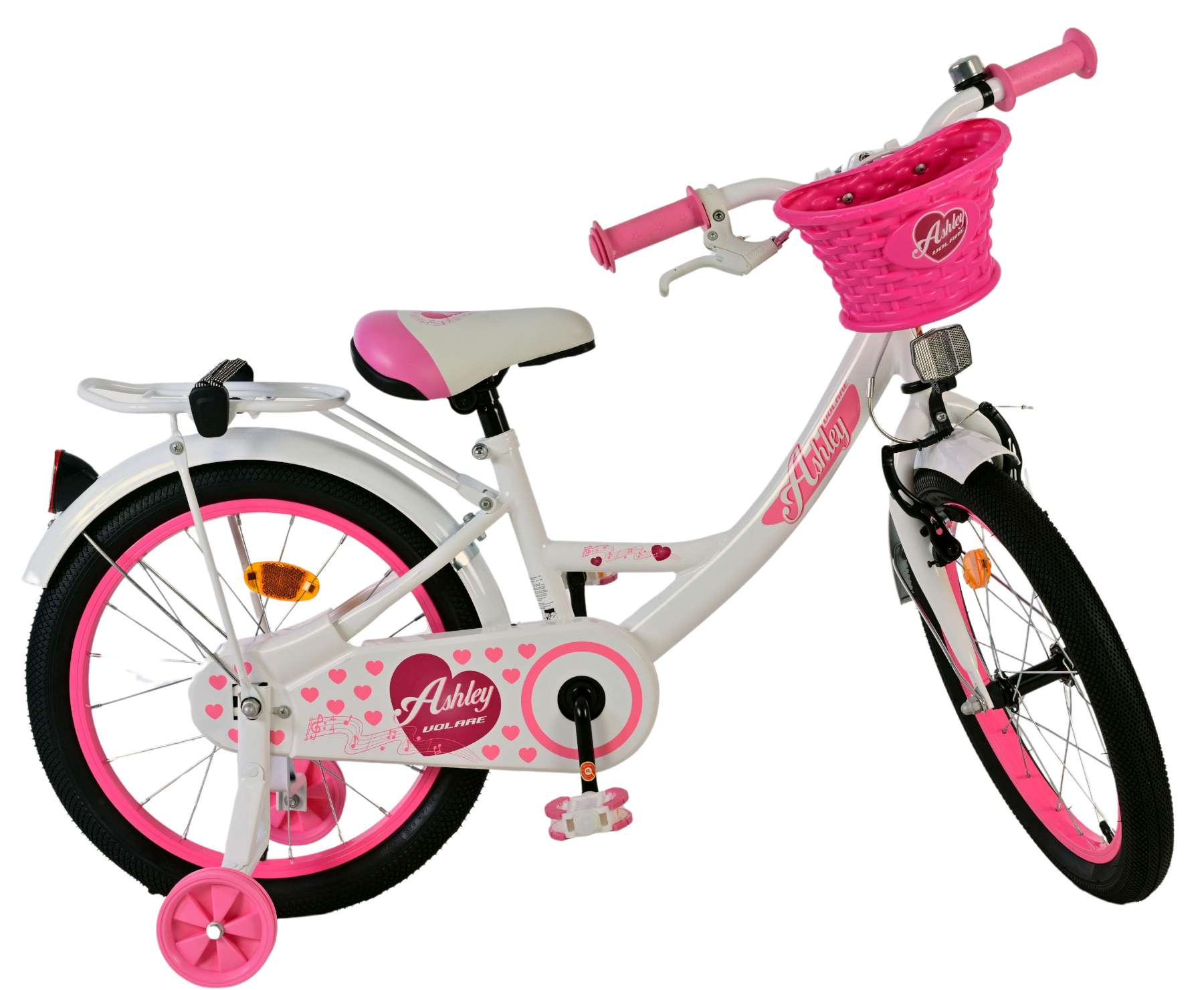 Volare Ashley Kinderfiets - Meisjes - 18 inch - Wit 2 Volare Ashley Kinderfiets - Meisjes - 18 inch - Wit - Afbeelding 2