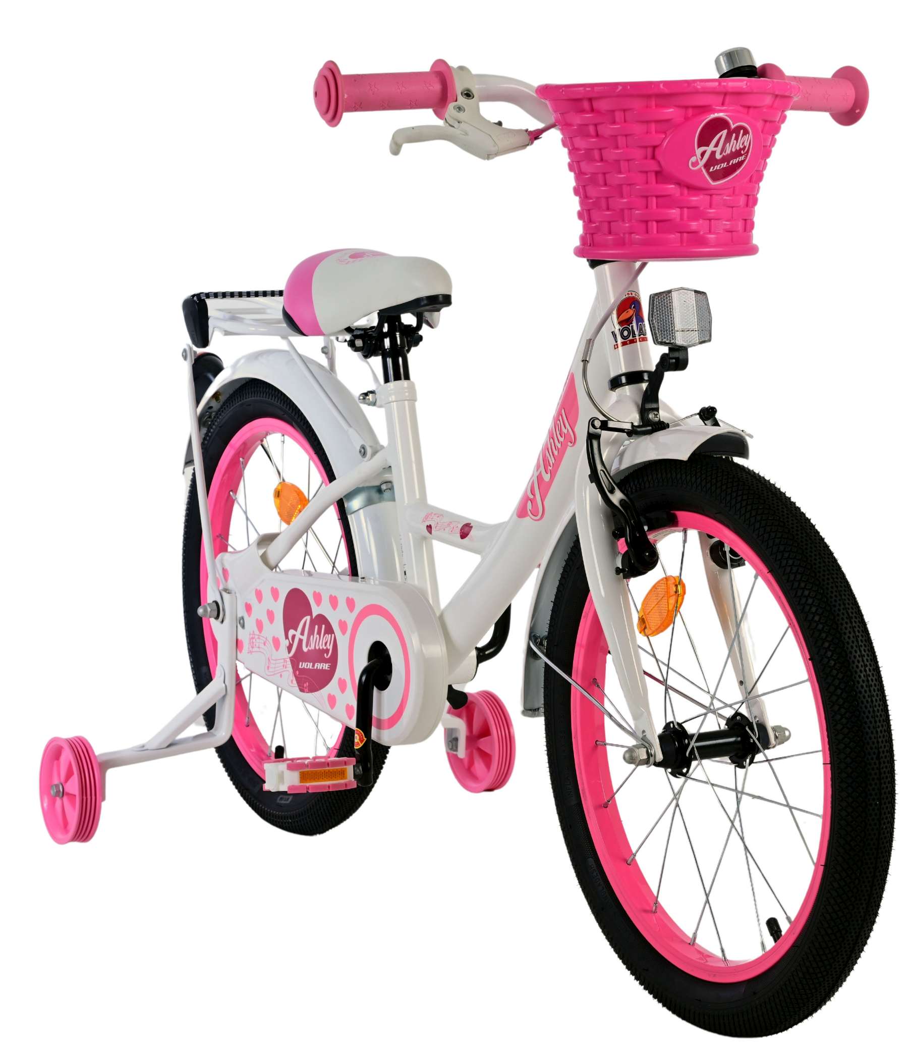 Volare Ashley Kinderfiets - Meisjes - 18 inch - Wit 6 Volare Ashley Kinderfiets - Meisjes - 18 inch - Wit - Afbeelding 6