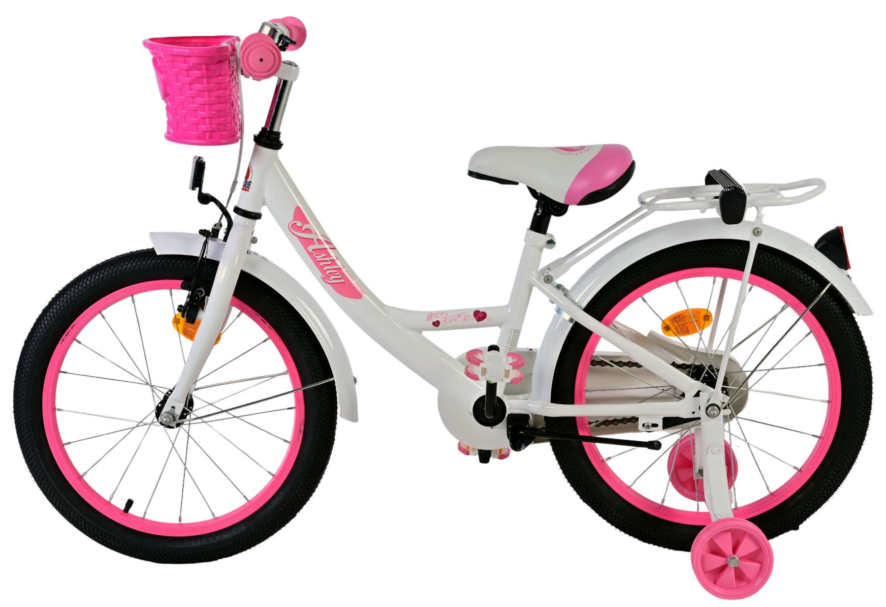 Volare Ashley Kinderfiets - Meisjes - 18 inch - Wit 8 Volare Ashley Kinderfiets - Meisjes - 18 inch - Wit - Afbeelding 8
