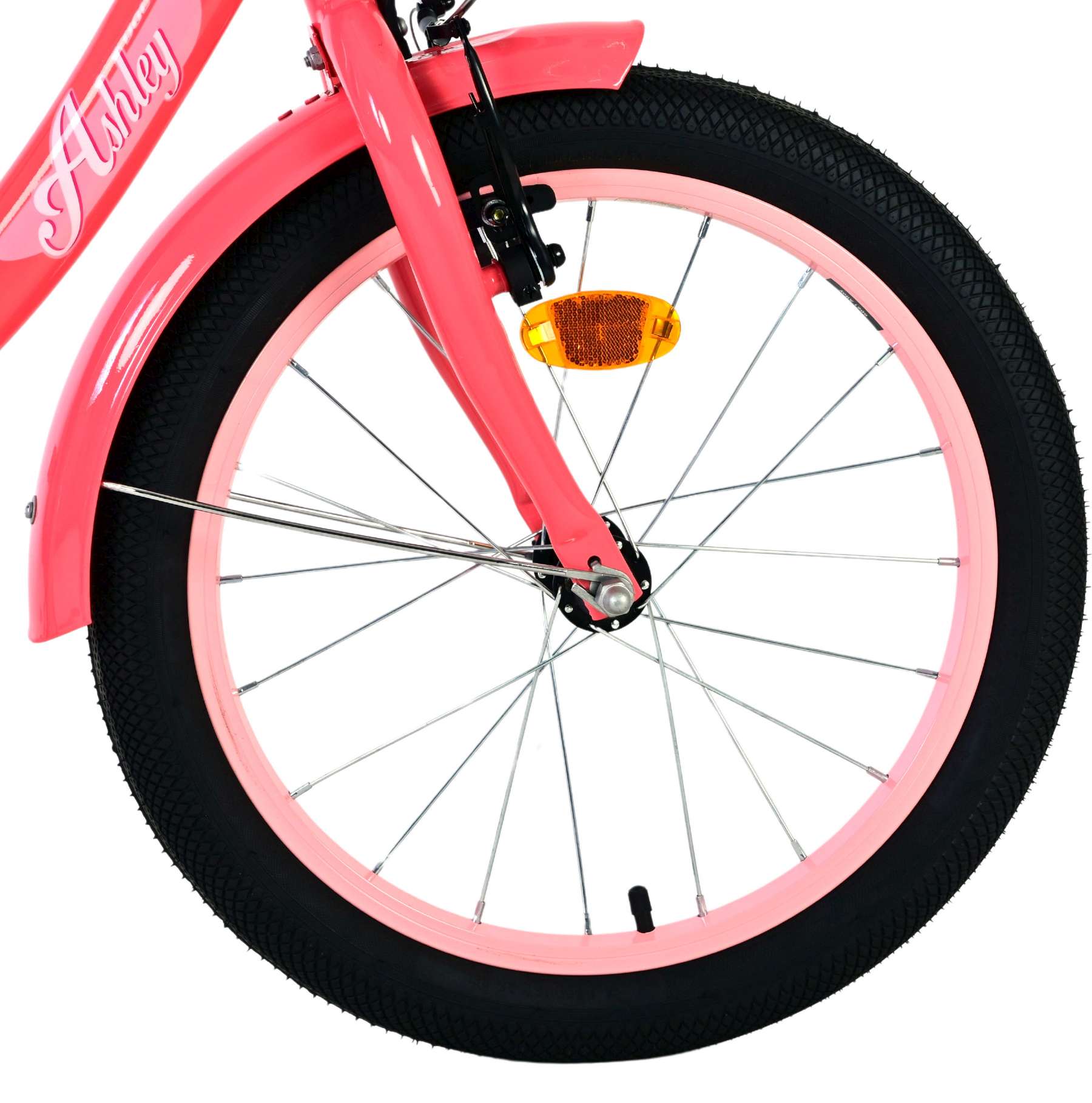 Volare Ashley Kinderfiets - Meisjes - 18 inch - Roze/Rood 3 Volare Ashley Kinderfiets - Meisjes - 18 inch - Roze/Rood - Afbeelding 3