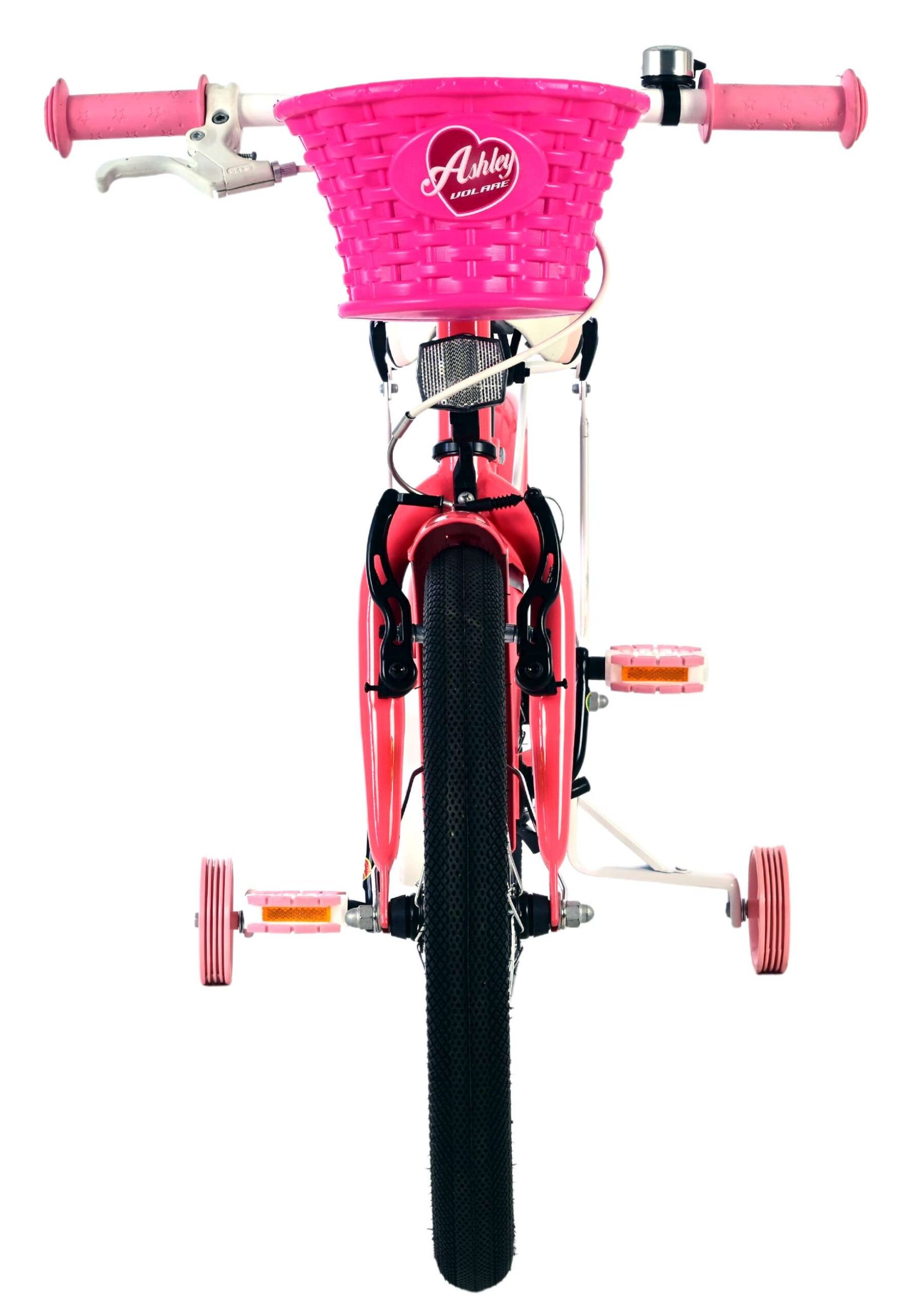 Volare Ashley Kinderfiets - Meisjes - 18 inch - Roze/Rood 6 Volare Ashley Kinderfiets - Meisjes - 18 inch - Roze/Rood - Afbeelding 6