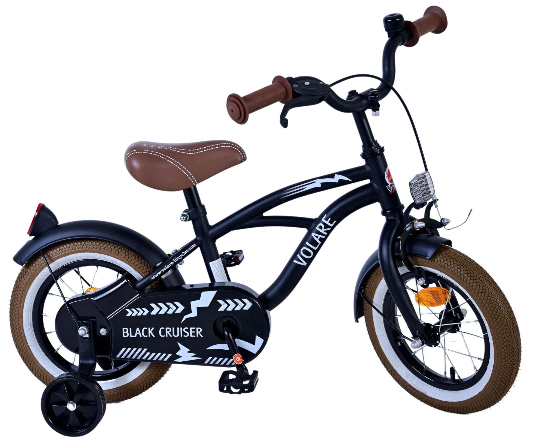 Volare Black Cruiser Kinderfiets - Jongens - 12 inch - Zwart 10 Volare Black Cruiser Kinderfiets - Jongens - 12 inch - Zwart - Afbeelding 10