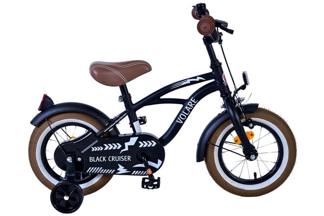 Volare Black Cruiser Kinderfiets - Jongens - 12 inch - Zwart 1 Volare Black Cruiser Kinderfiets - Jongens - 12 inch - Zwart