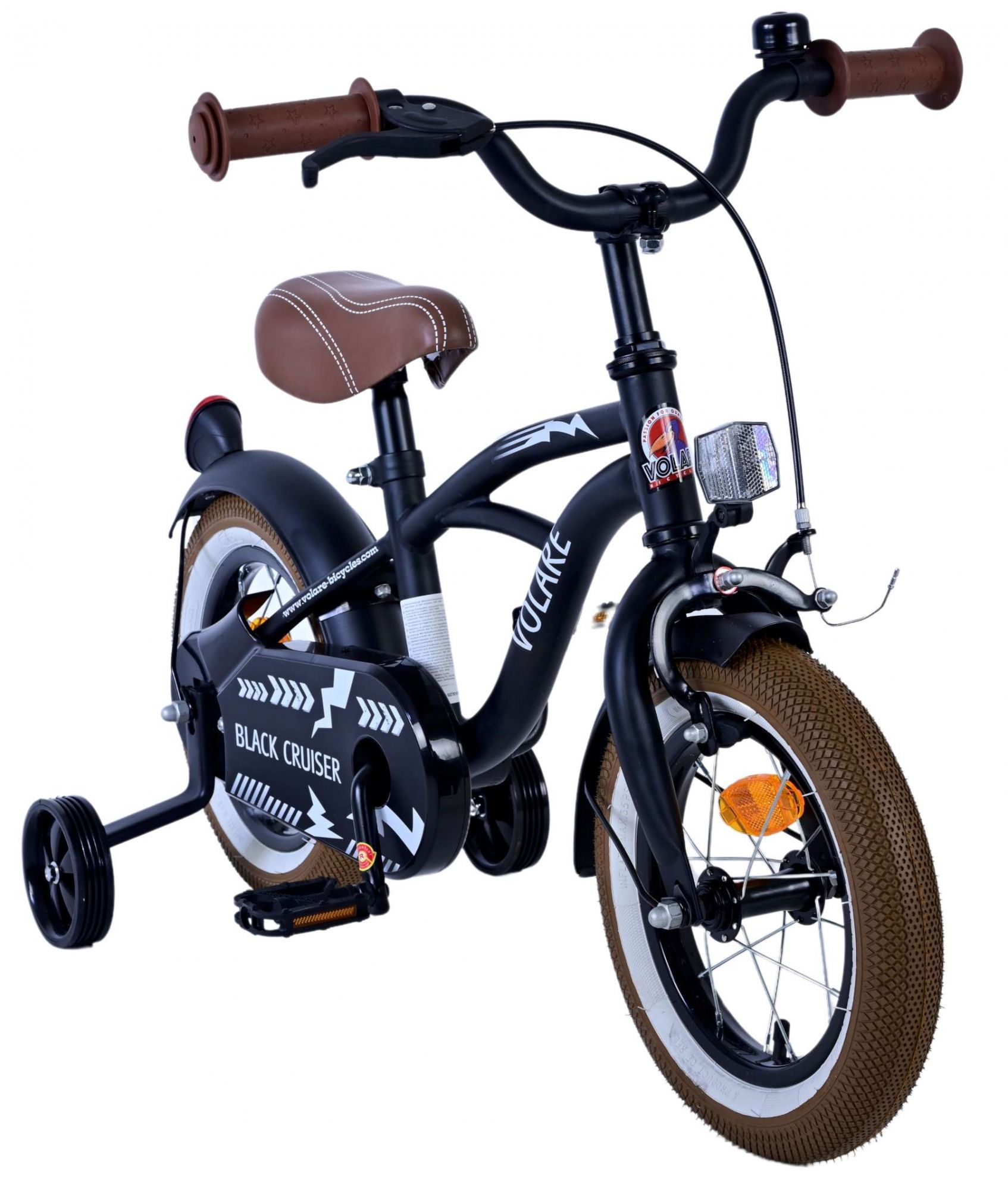 Volare Black Cruiser Kinderfiets - Jongens - 12 inch - Zwart 4 Volare Black Cruiser Kinderfiets - Jongens - 12 inch - Zwart - Afbeelding 4