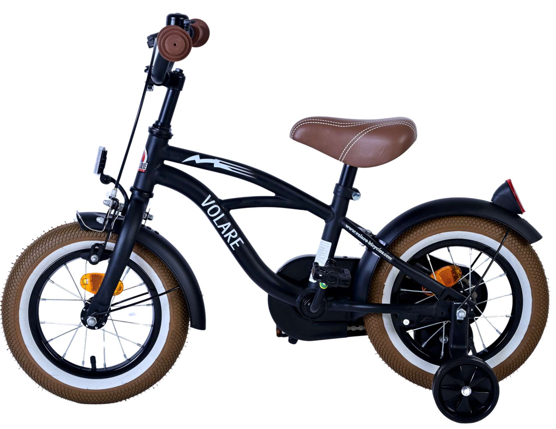 Volare Black Cruiser Kinderfiets - Jongens - 12 inch - Zwart 7 Volare Black Cruiser Kinderfiets - Jongens - 12 inch - Zwart - Afbeelding 7