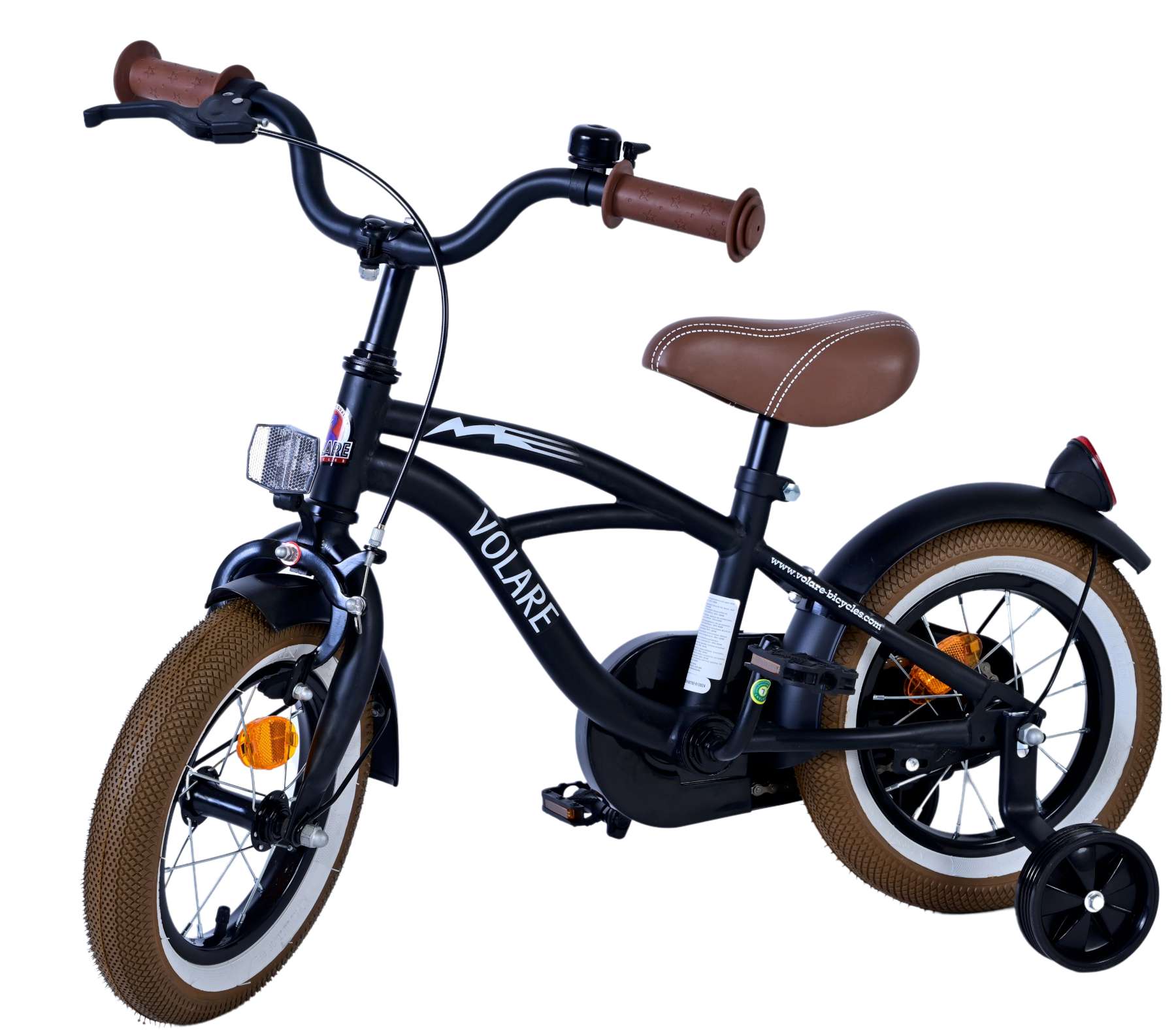 Volare Black Cruiser Kinderfiets - Jongens - 12 inch - Zwart 8 Volare Black Cruiser Kinderfiets - Jongens - 12 inch - Zwart - Afbeelding 8
