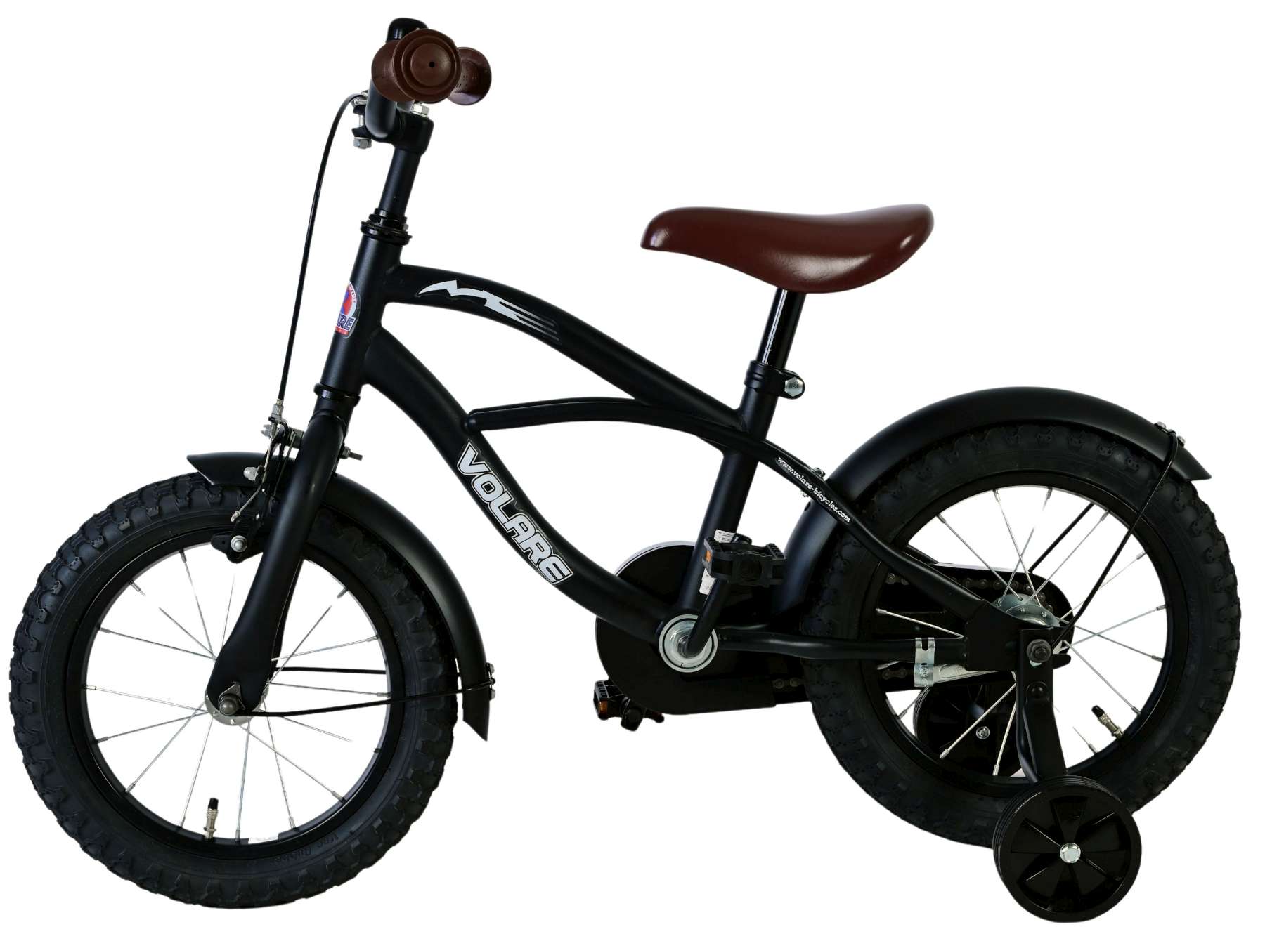 Volare Black Cruiser Kinderfiets - Jongens - 14 inch - Zwart - 95% afgemonteerd 10 Volare Black Cruiser Kinderfiets - Jongens - 14 inch - Zwart - 95% afgemonteerd - Afbeelding 10