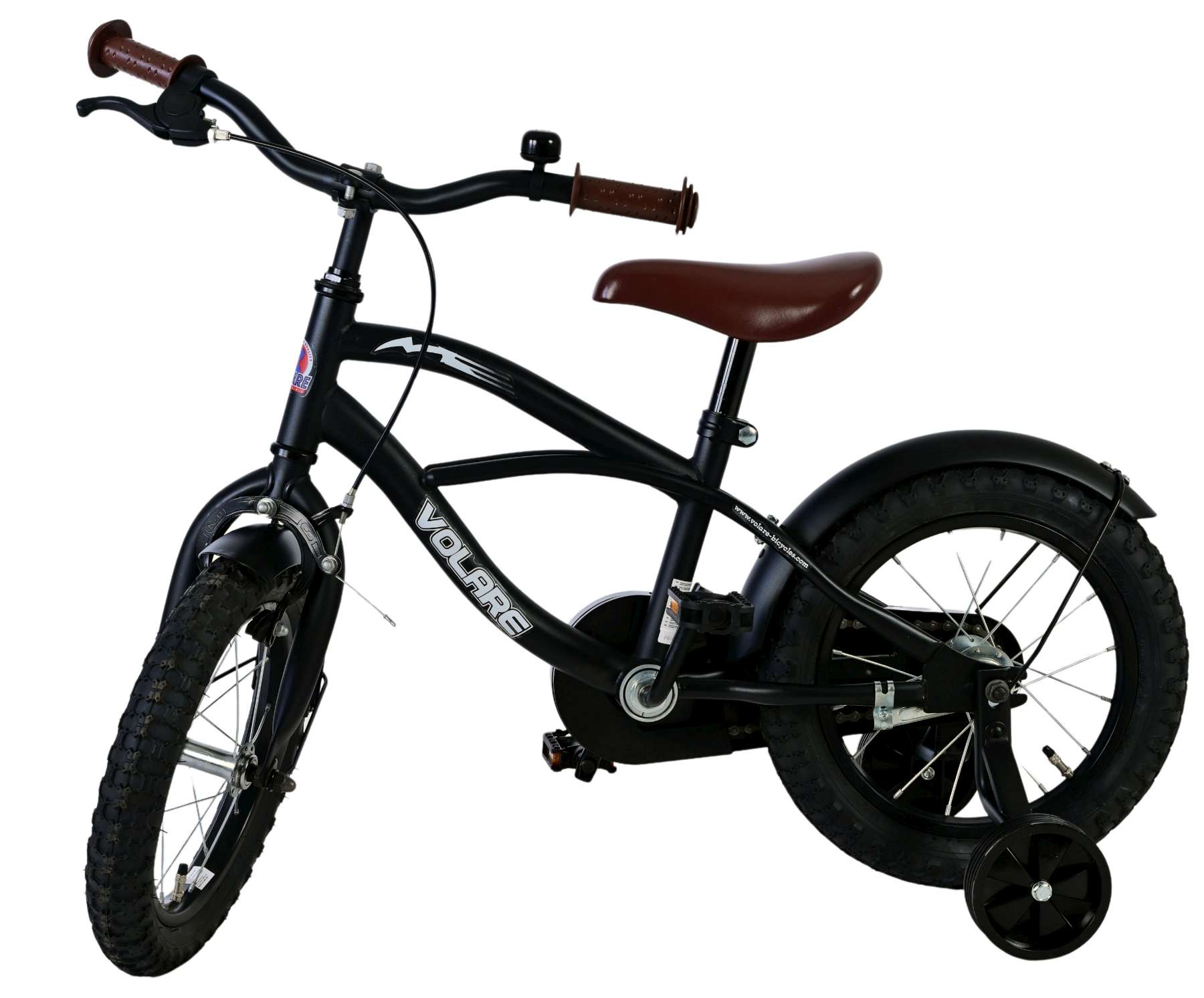 Volare Black Cruiser Kinderfiets - Jongens - 14 inch - Zwart - 95% afgemonteerd 11 Volare Black Cruiser Kinderfiets - Jongens - 14 inch - Zwart - 95% afgemonteerd - Afbeelding 11