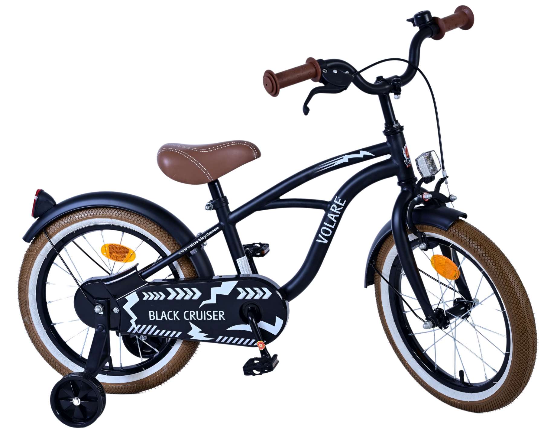 Volare Black Cruiser Kinderfiets - Jongens - 16 inch - Zwart 10 Volare Black Cruiser Kinderfiets - Jongens - 16 inch - Zwart - Afbeelding 10